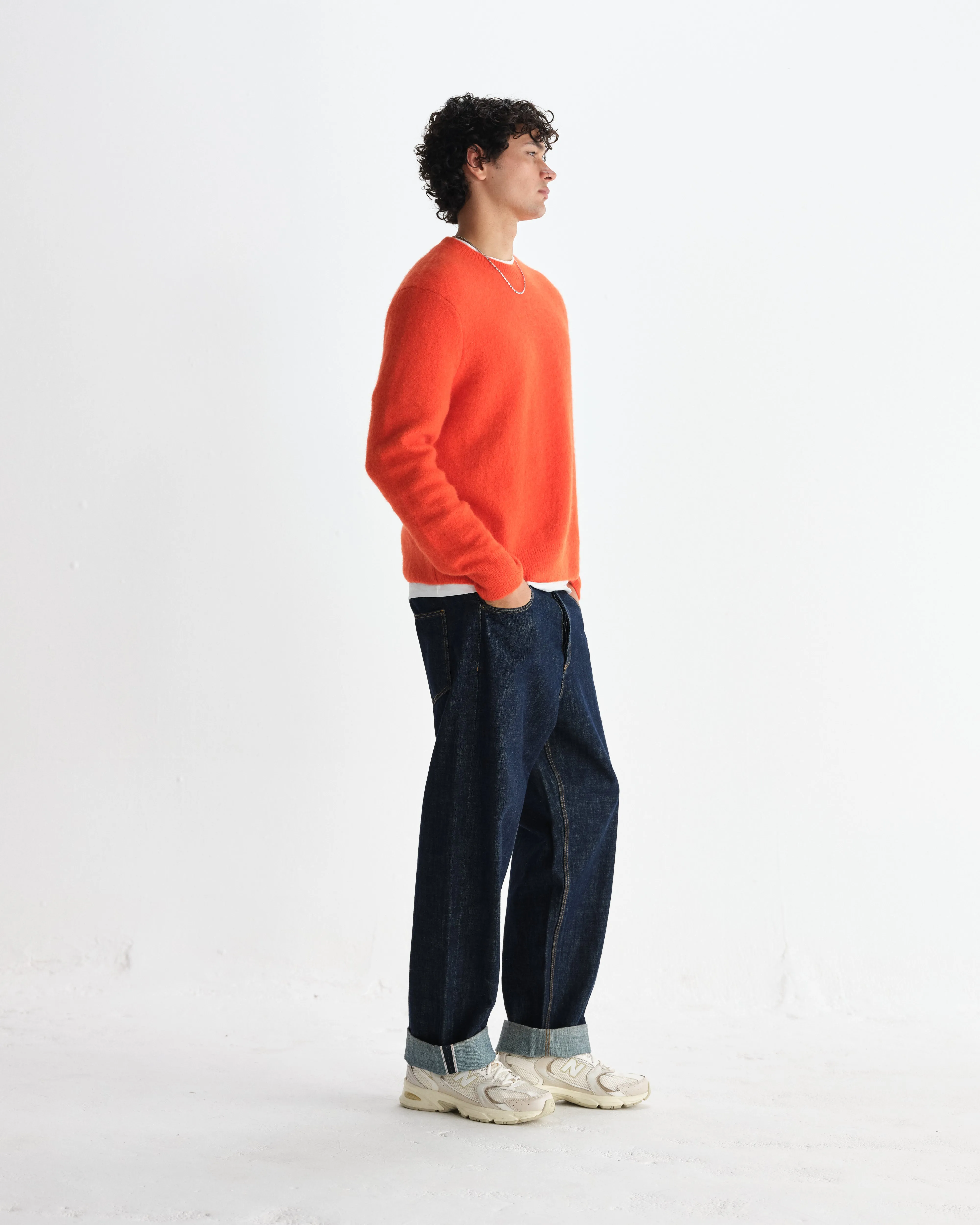 Wilde - Orange Fluffy Wool Crewneck sold by Wax London product image thumbnail 5
