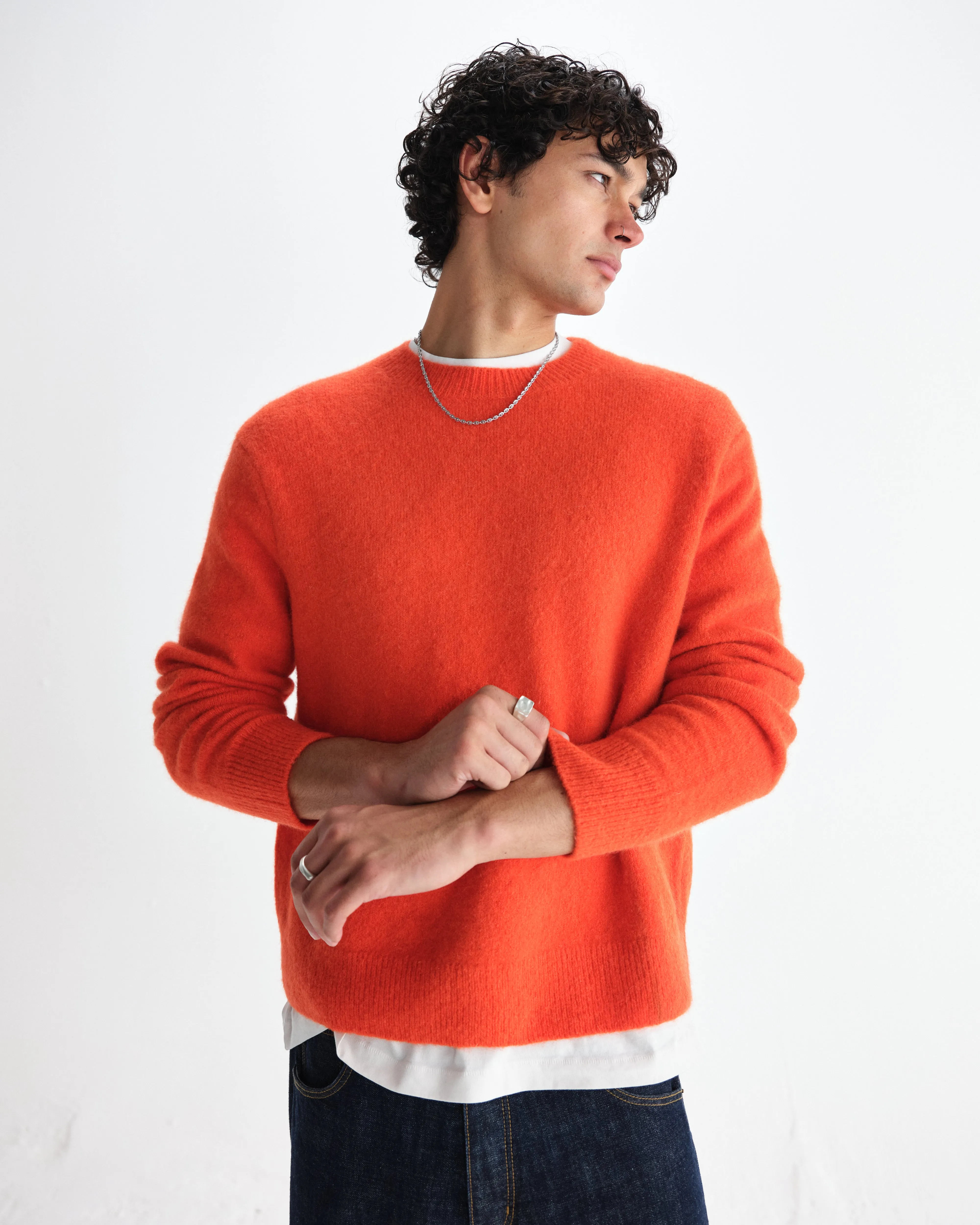 Wilde - Orange Fluffy Wool Crewneck sold by Wax London product image thumbnail 2