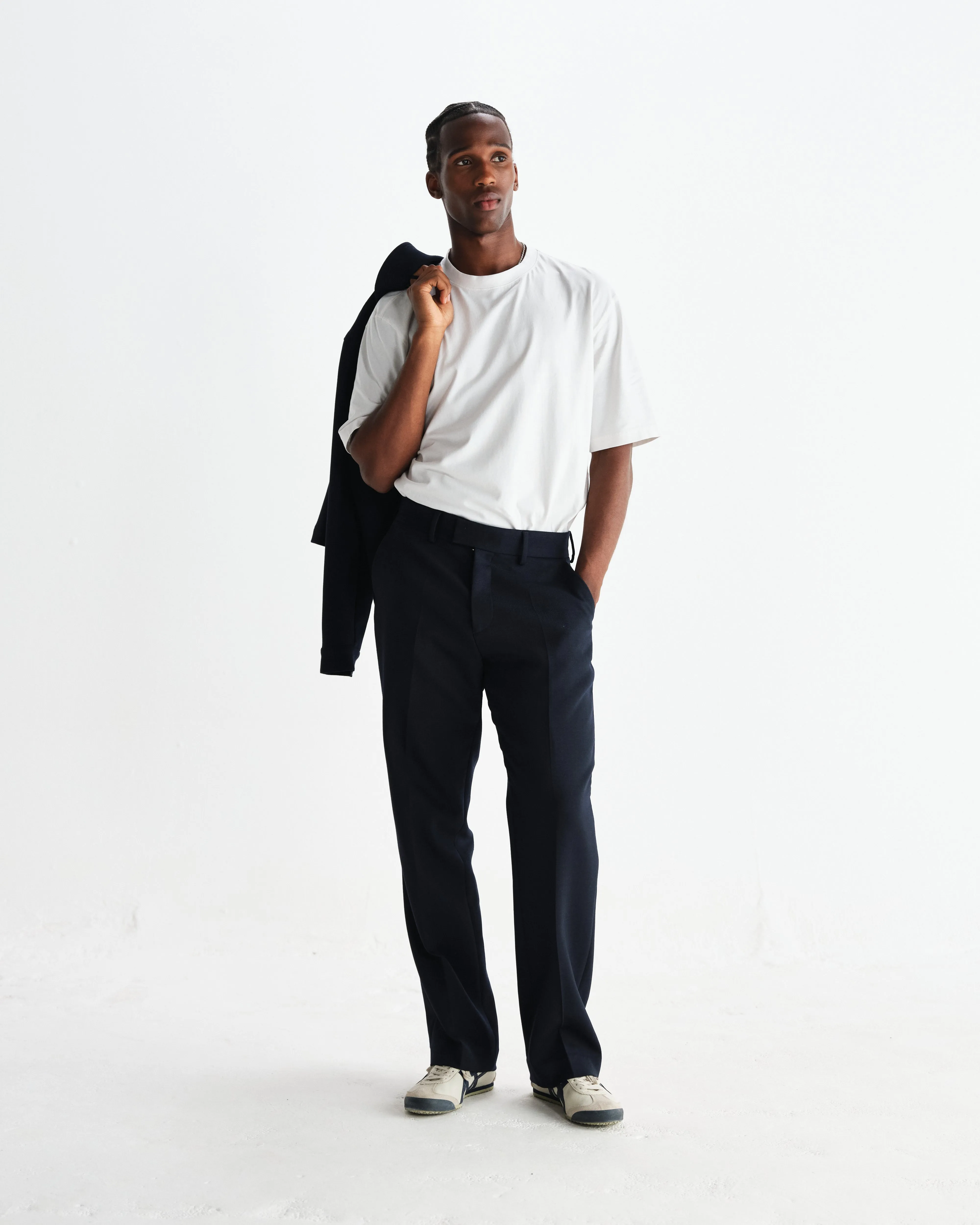 Aston - Navy Heavy Twill Trousers sold by Wax London product image thumbnail 3