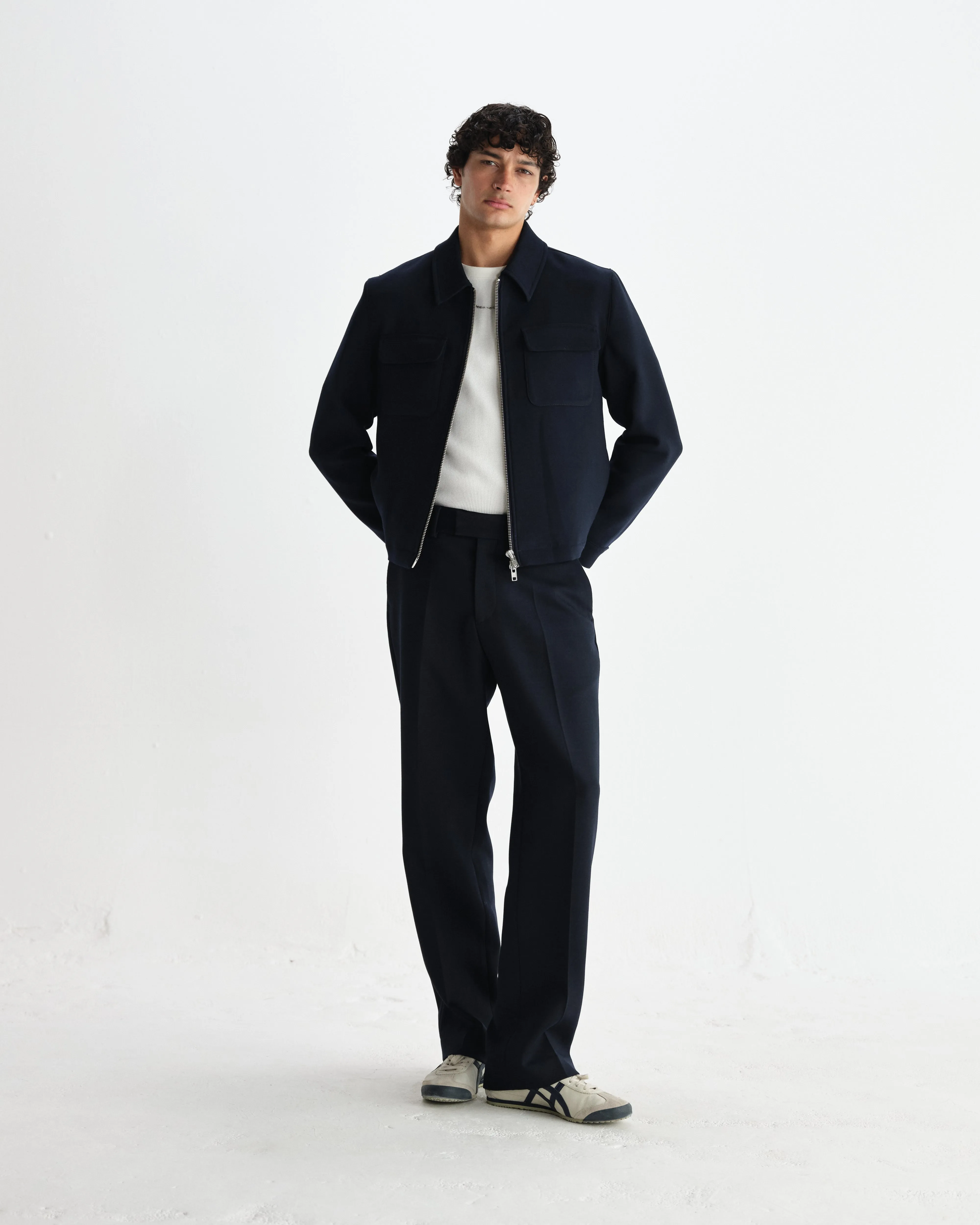 Aston - Navy Heavy Twill Trousers sold by Wax London product image thumbnail 2