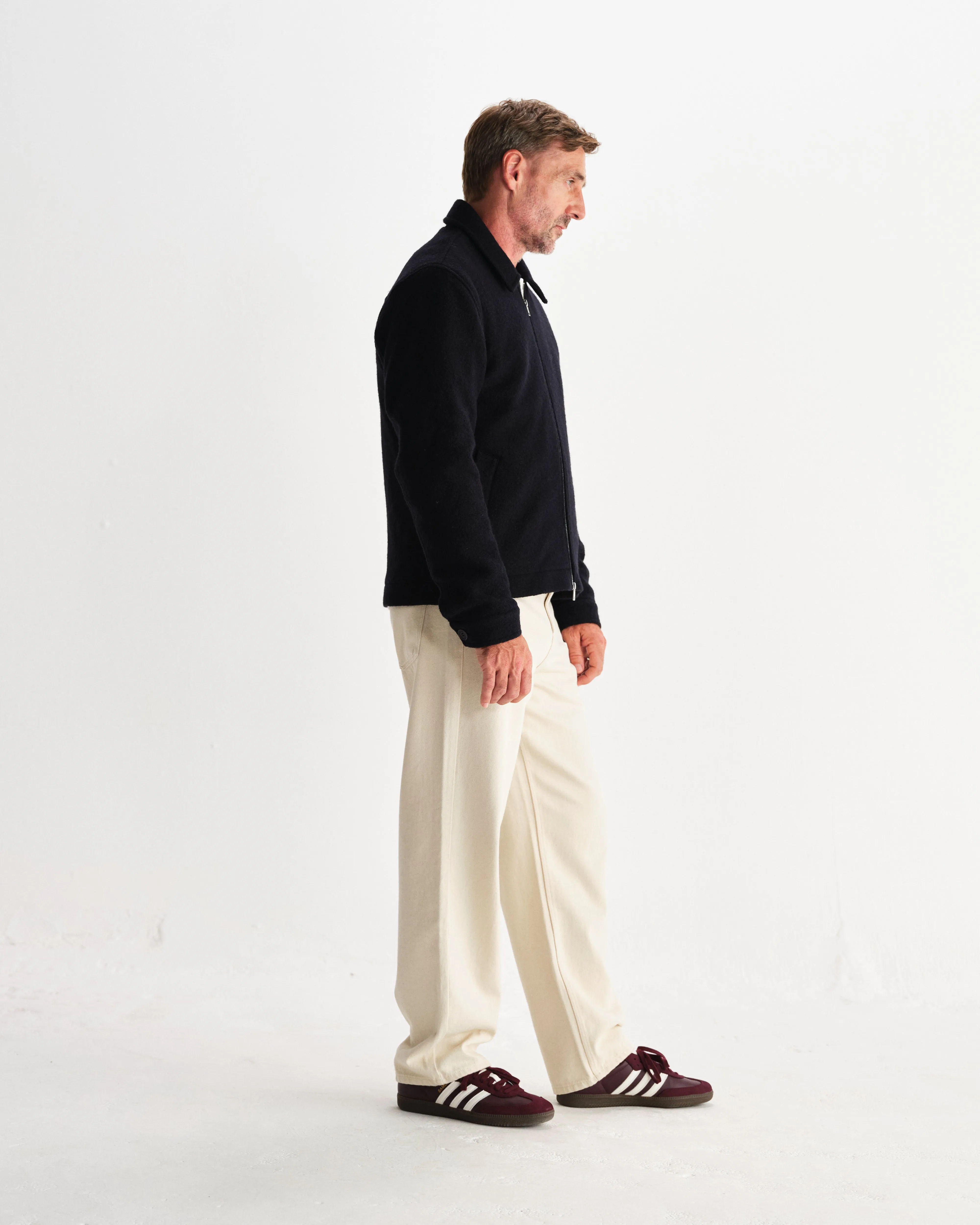 Eldon - Midnight Navy Boiled Wool Jacket sold by Wax London product image thumbnail 5