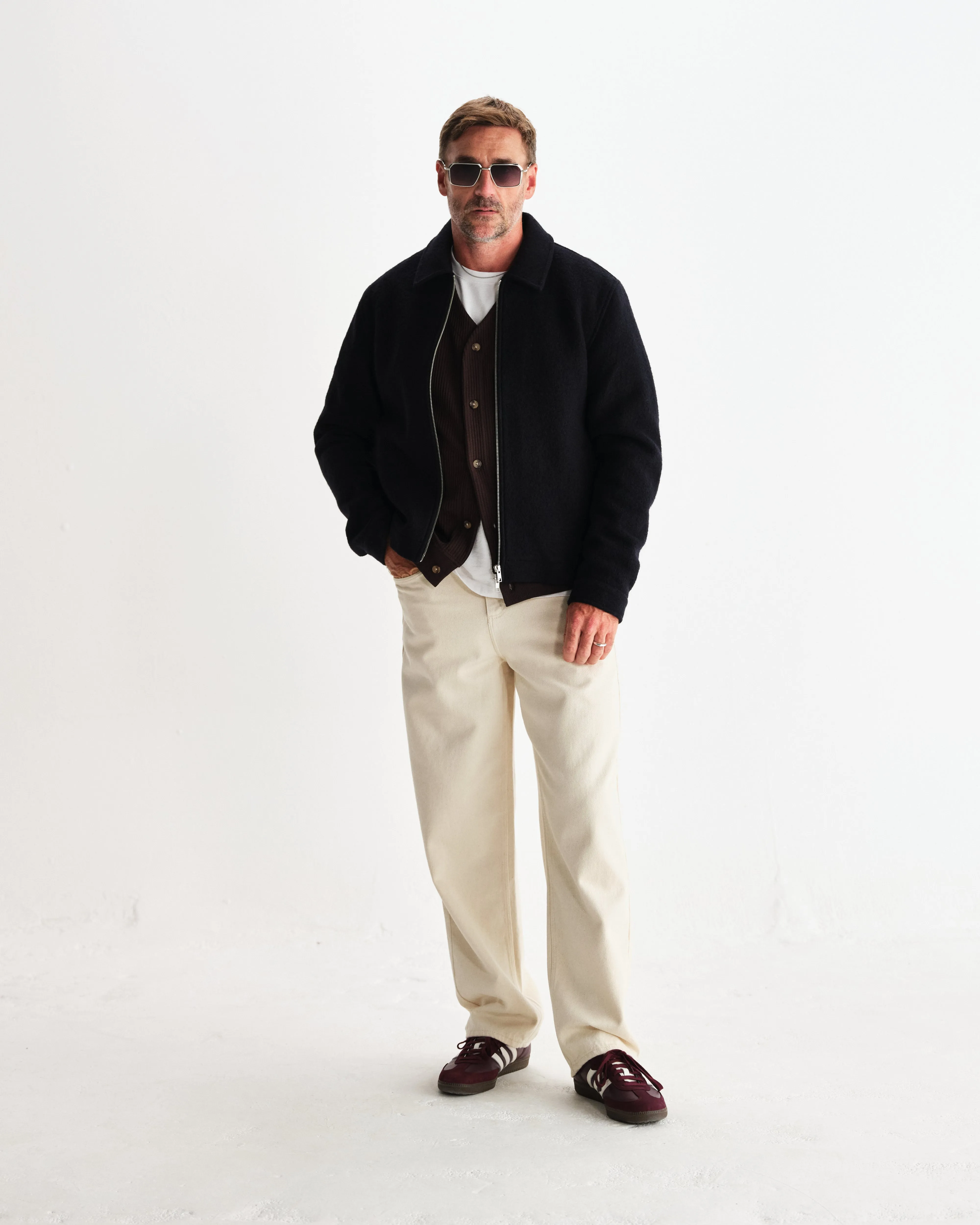 Eldon - Midnight Navy Boiled Wool Jacket sold by Wax London product image thumbnail 4