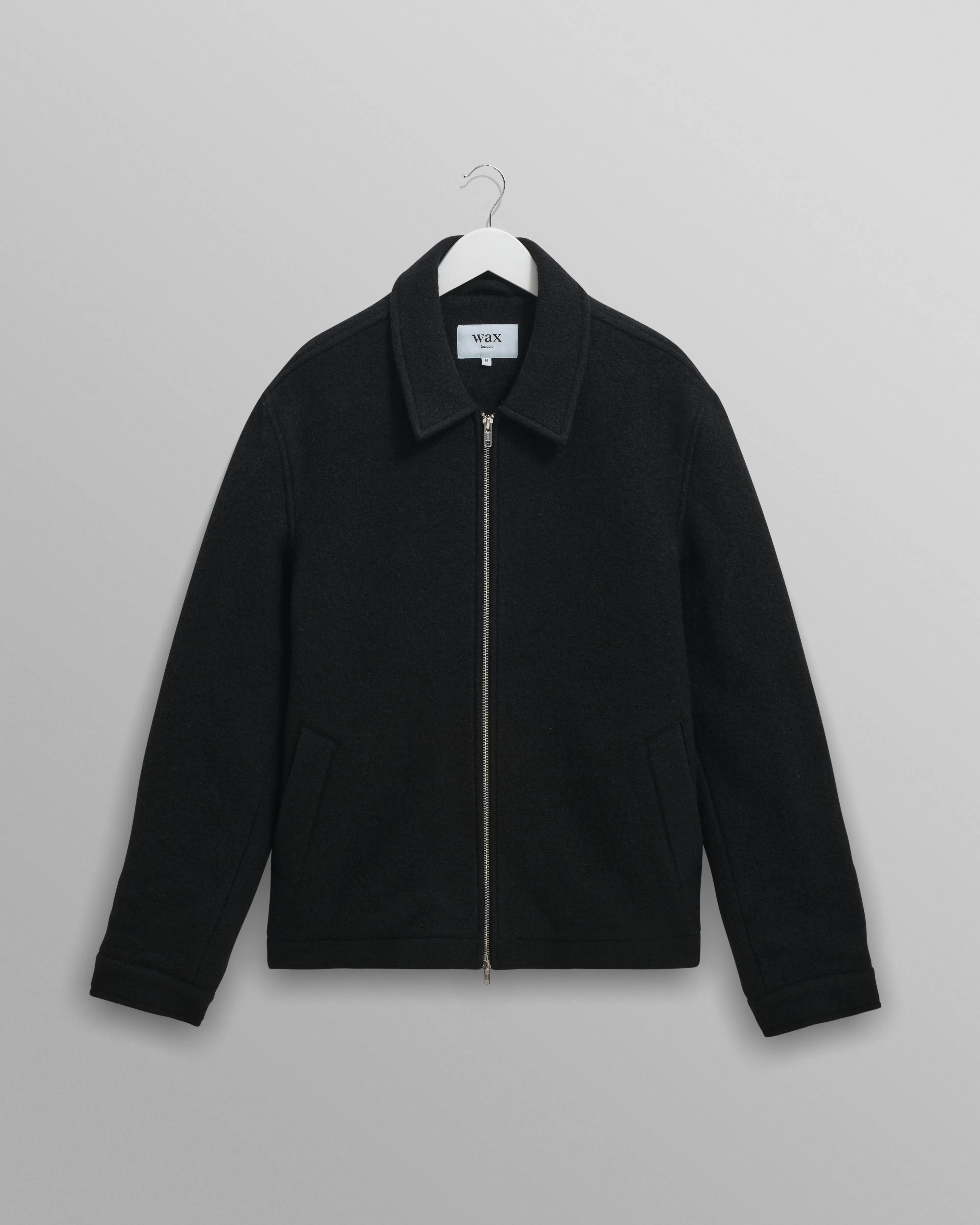 Eldon - Midnight Navy Boiled Wool Jacket sold by Wax London