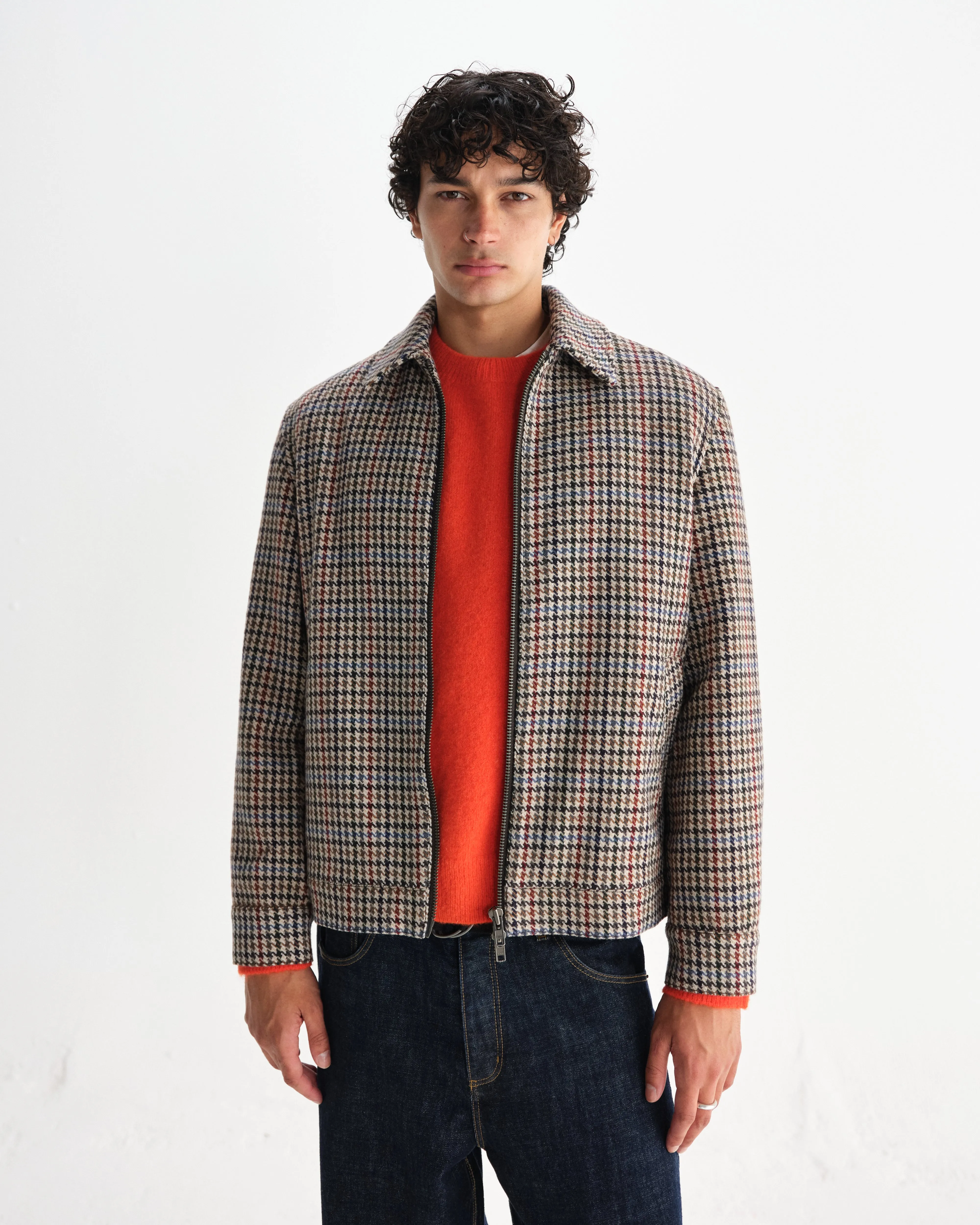 Heath - Natural Houndstooth-Check Wool Jacket sold by Wax London product image thumbnail 2