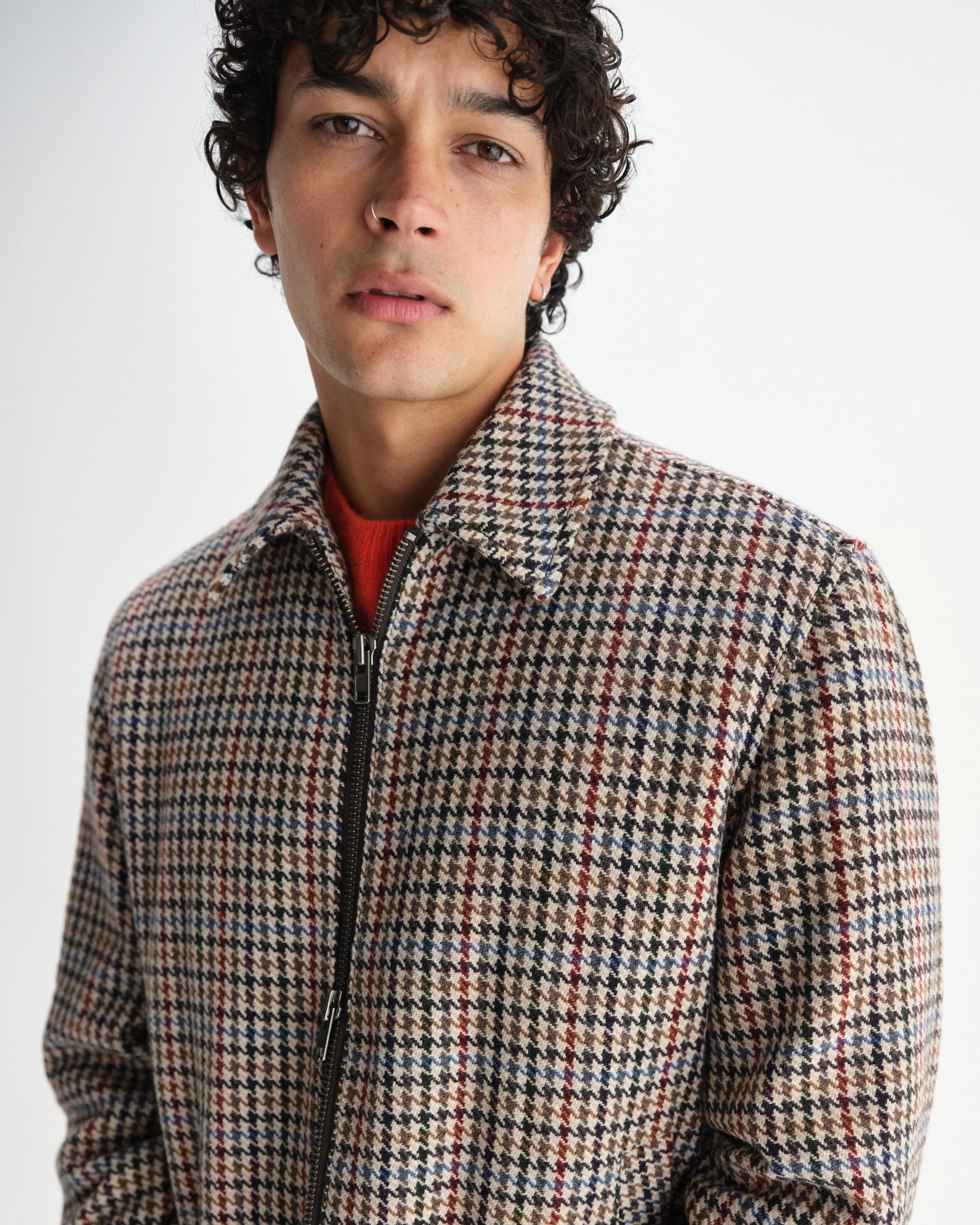 Heath - Natural Houndstooth-Check Wool Jacket sold by Wax London product image thumbnail 3