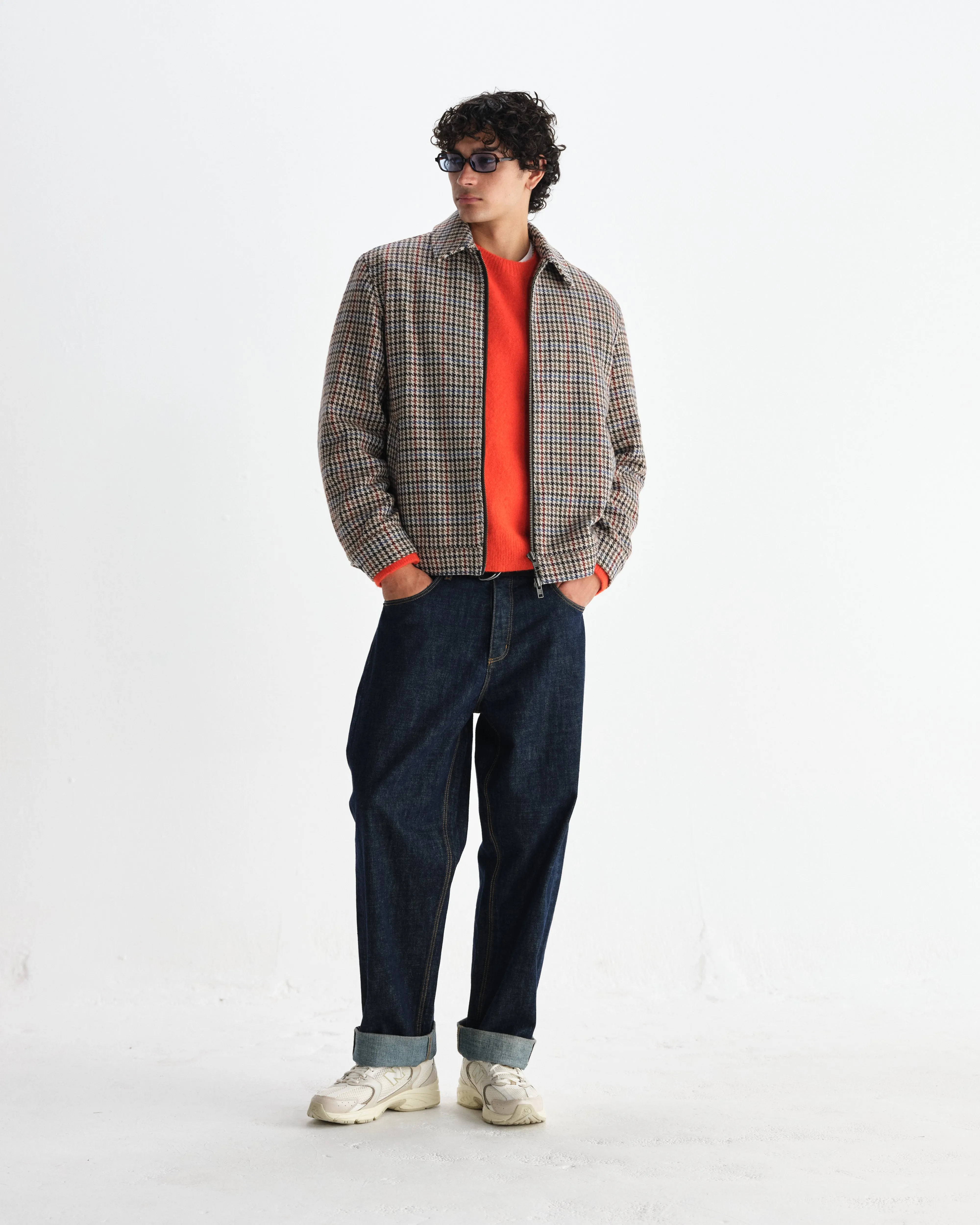 Heath - Natural Houndstooth-Check Wool Jacket sold by Wax London product image thumbnail 4