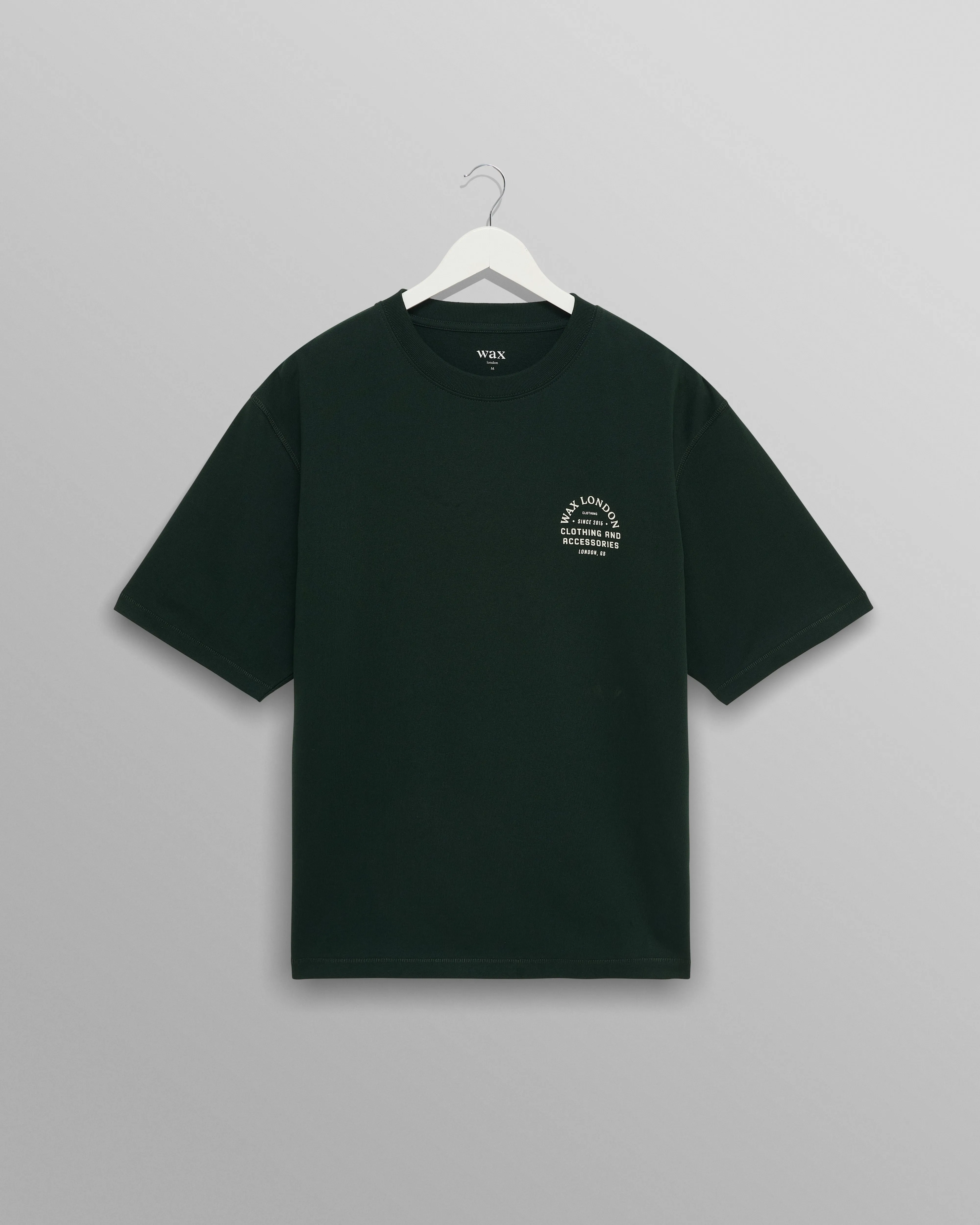 Milton - Bottle Green Stacked Text Graphic Organic Cotton T-Shirt sold by Wax London product image thumbnail 2