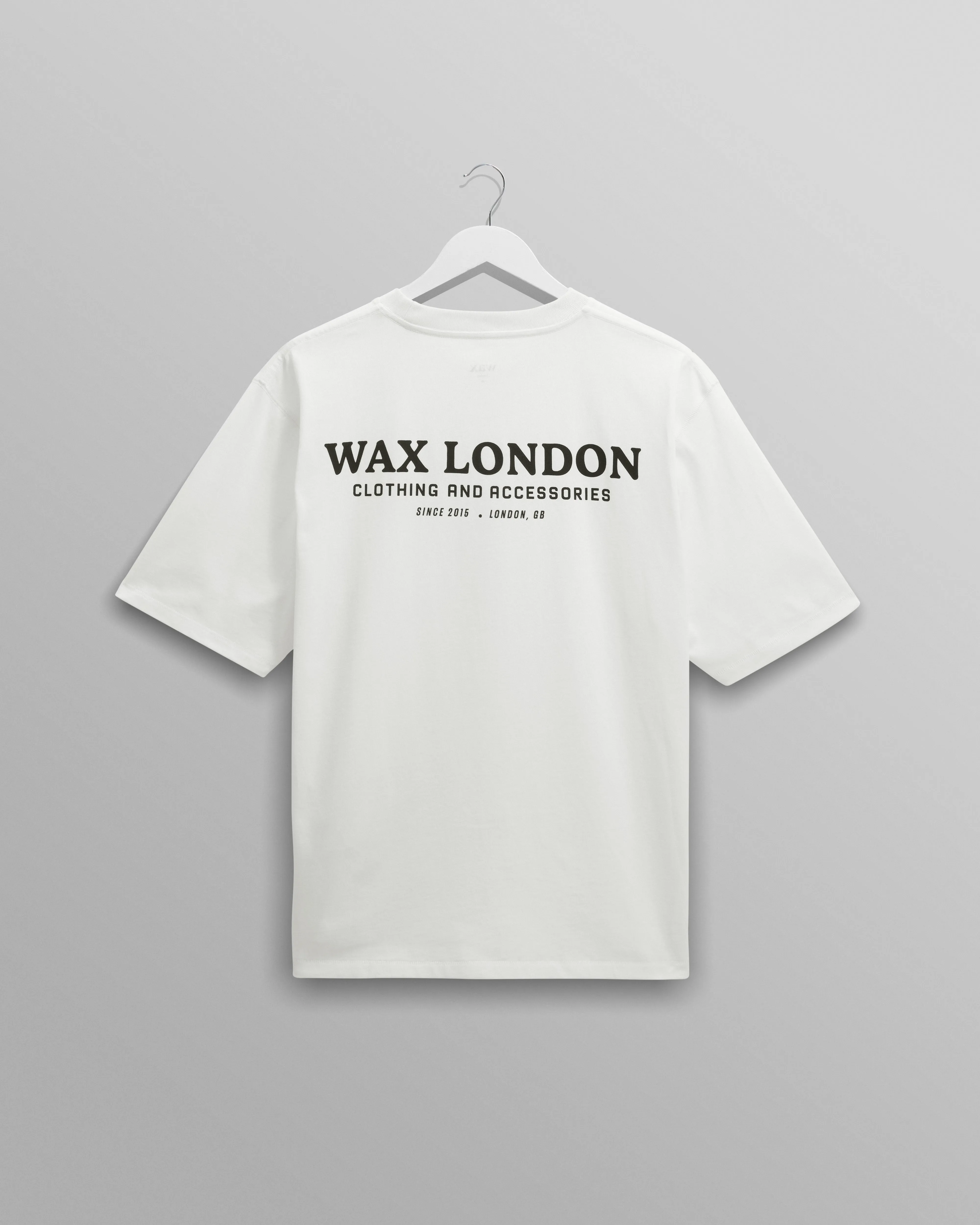 Milton - Off White Stacked Text Graphic Organic Cotton T-Shirt sold by Wax London