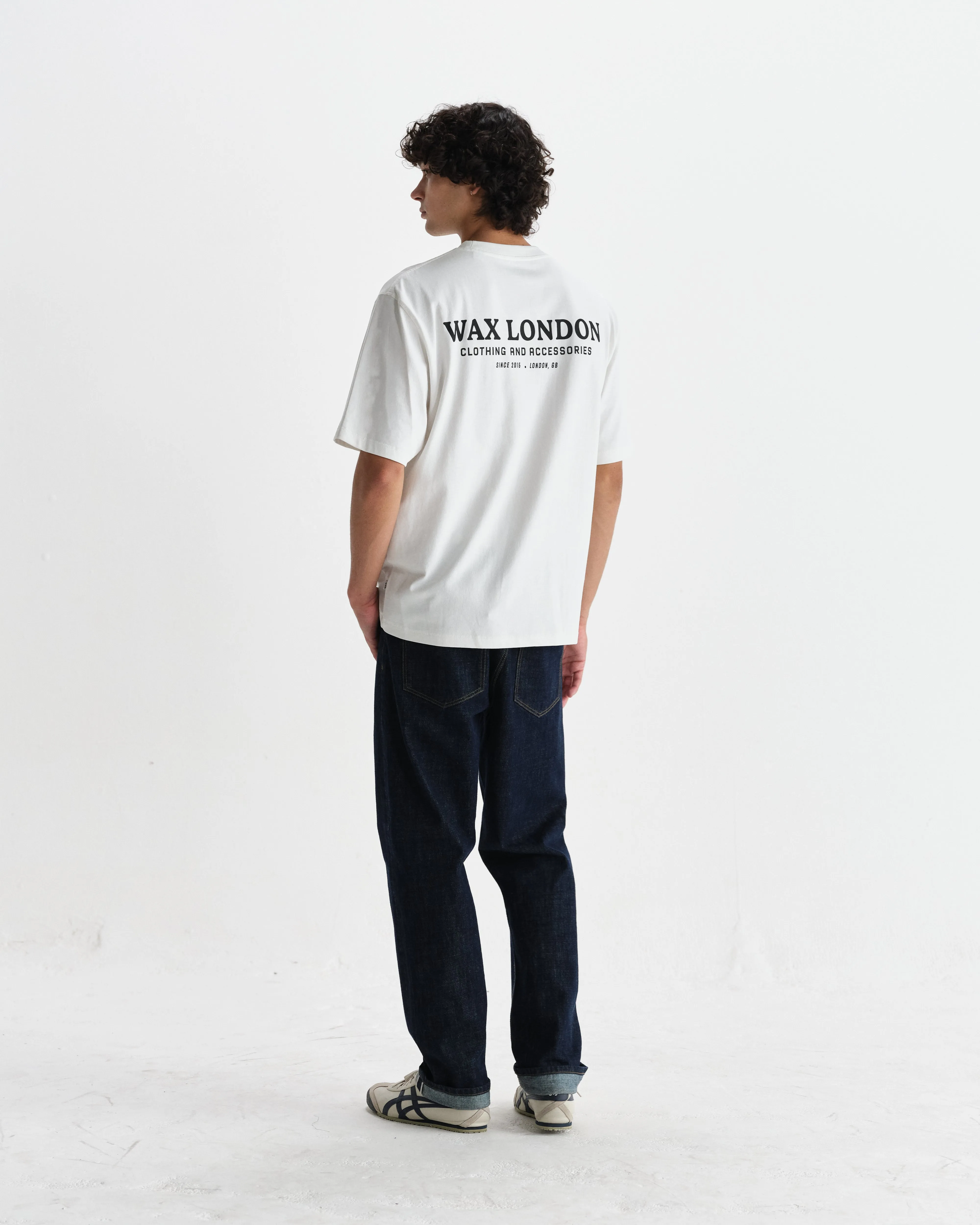 Milton - Off White Stacked Text Graphic Organic Cotton T-Shirt sold by Wax London product image thumbnail 2