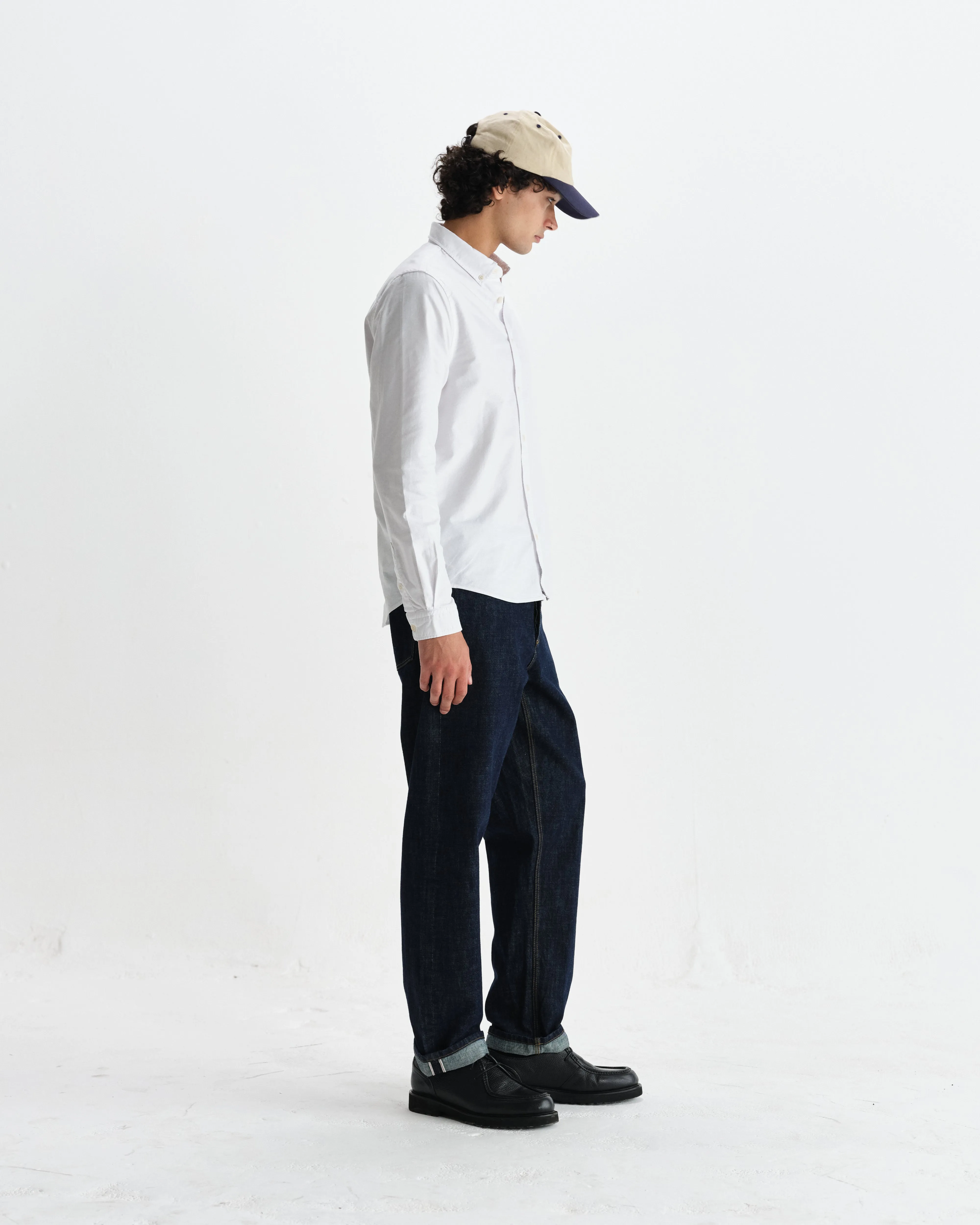 Caspian - White Cotton Oxford Shirt sold by Wax London product image thumbnail 5