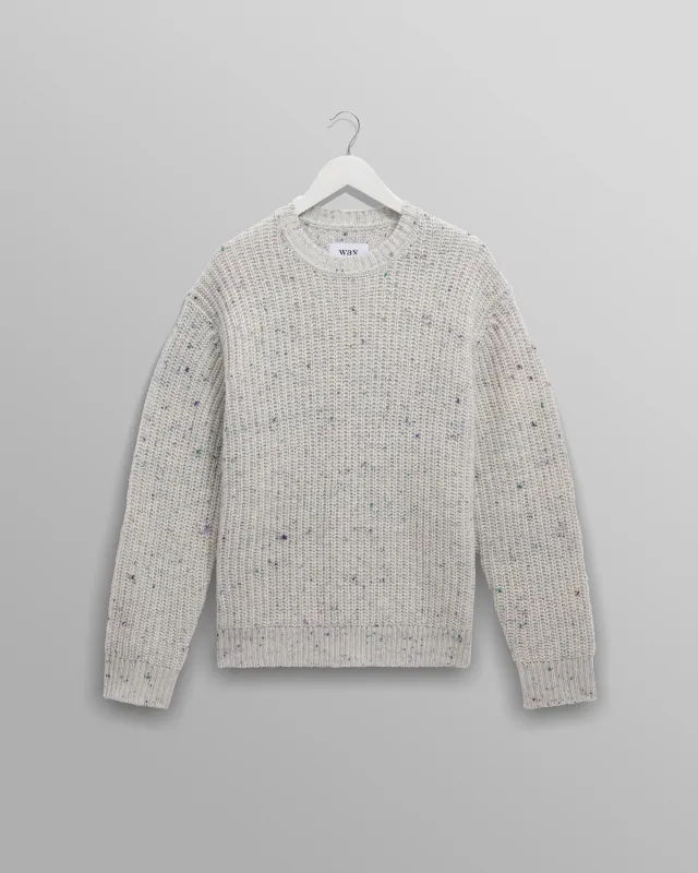 Wilde - Multicolour Fleck Ribbed Chunky Wool Crewneck sold by Wax London