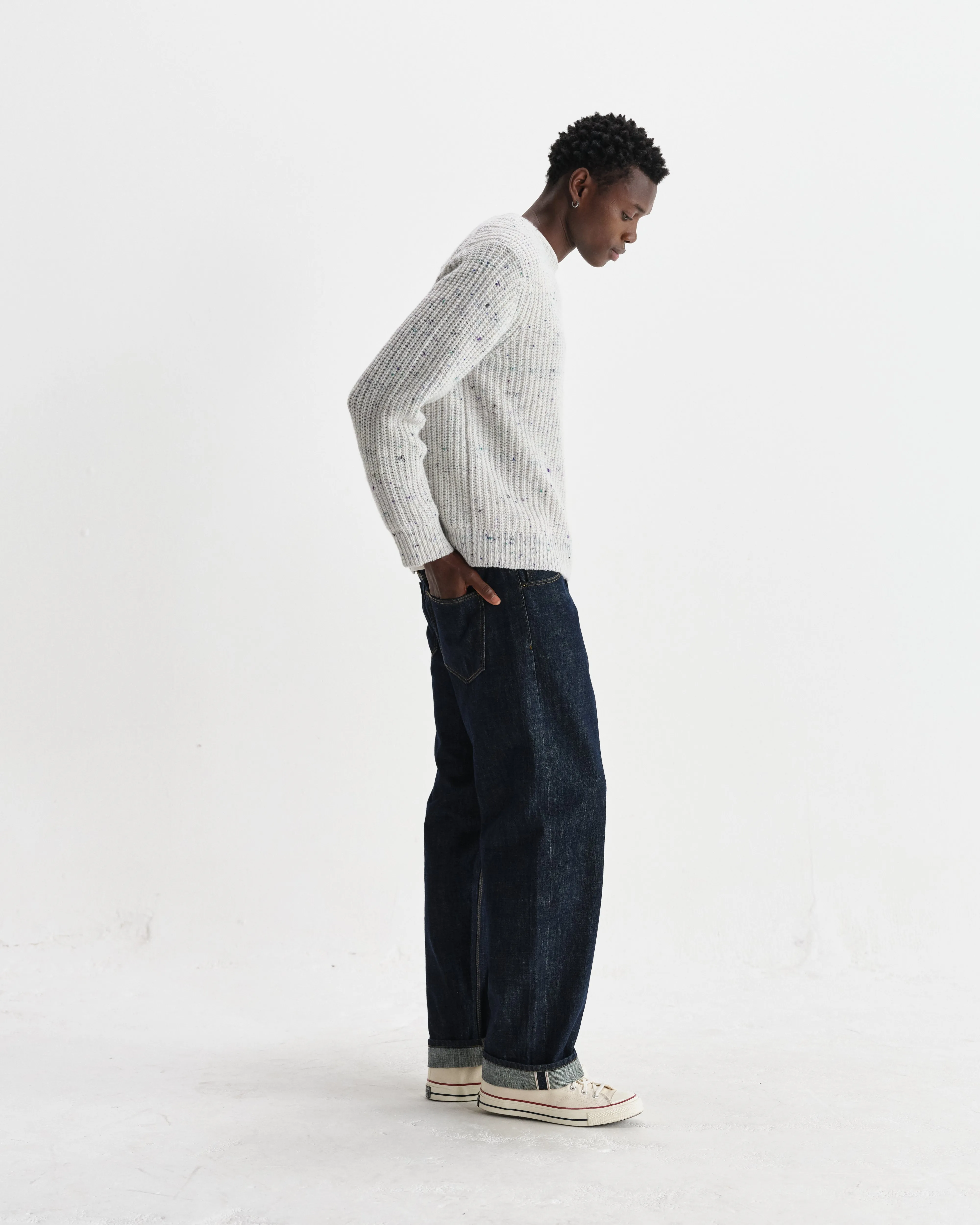 Wilde - Multicolour Fleck Ribbed Chunky Wool Crewneck sold by Wax London product image thumbnail 5