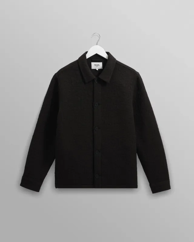 Rockley - Black Floral Quilted Cotton Overshirt made by Wax London