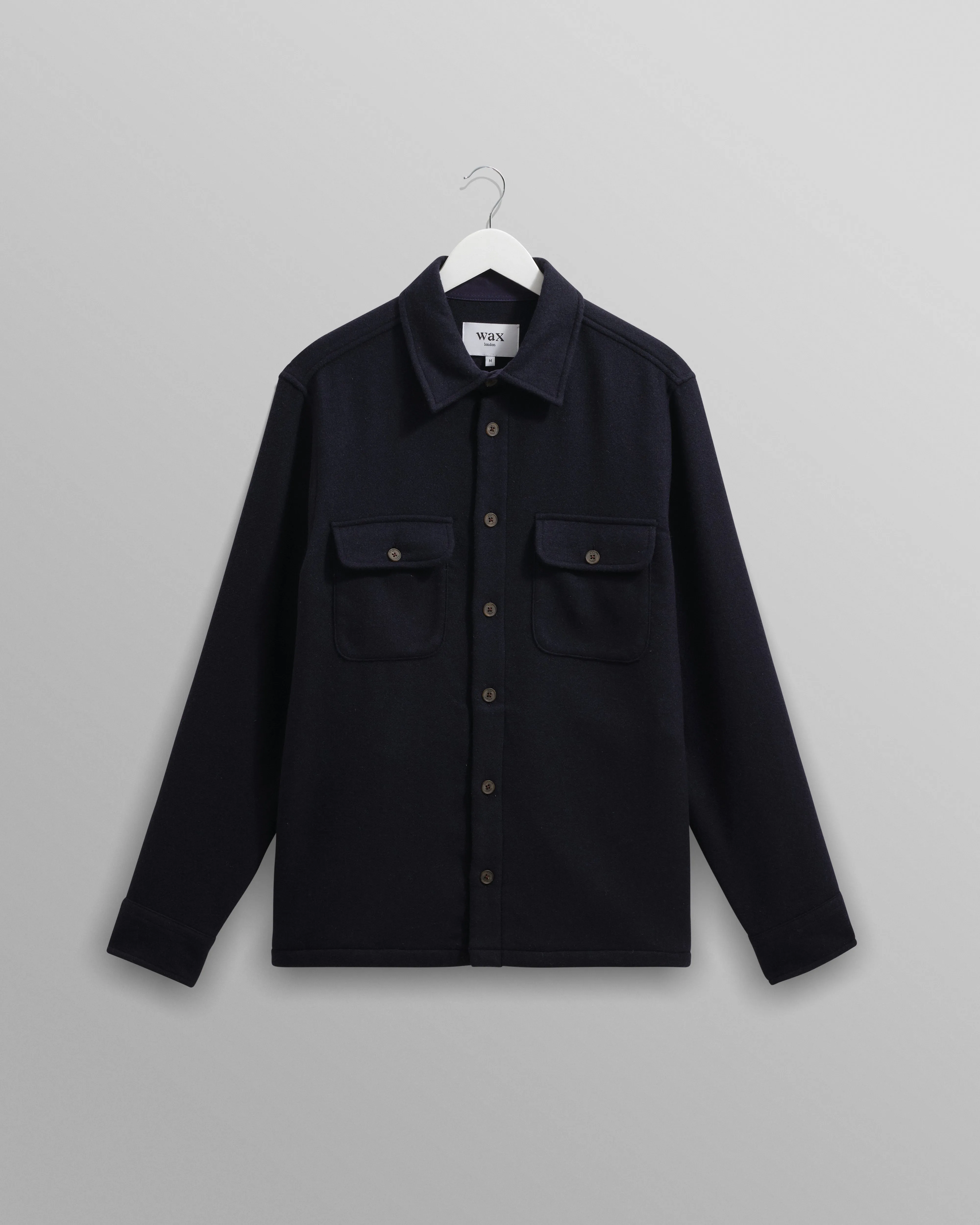 Lomond - Navy Heavy Wool Overshirt sold by Wax London