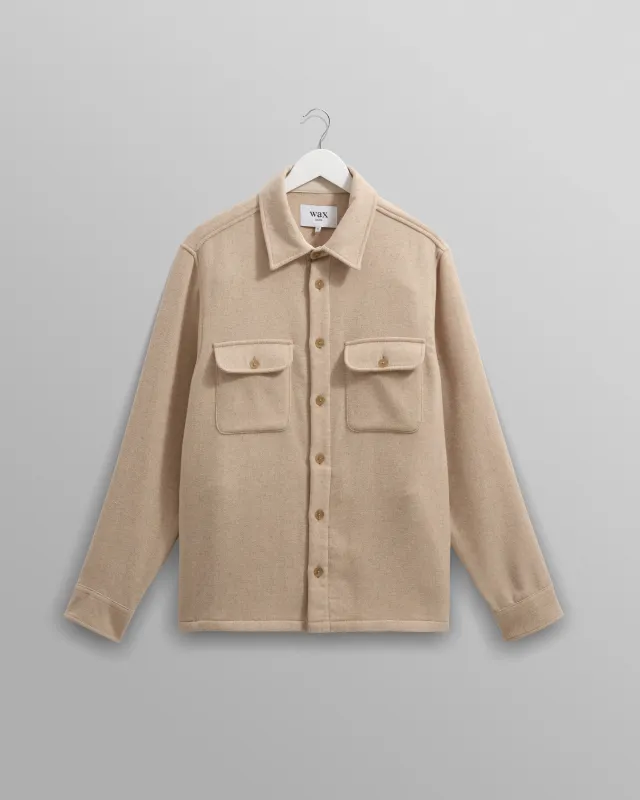 Lomond - Natural Heavy Wool Overshirt sold by Wax London