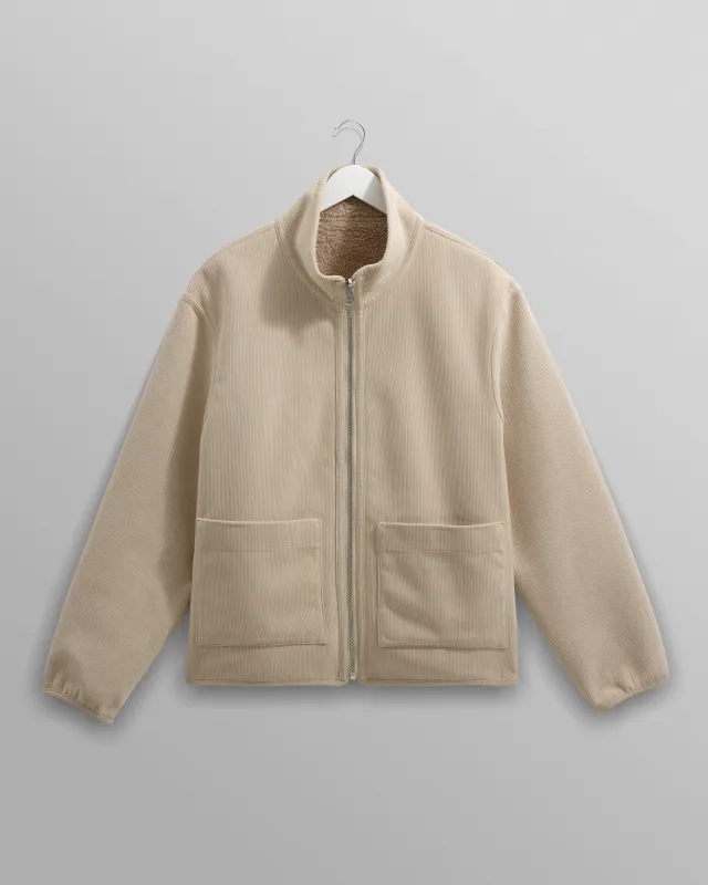 Killick - Natural Reversible Corduroy Borg Jacket sold by Wax London
