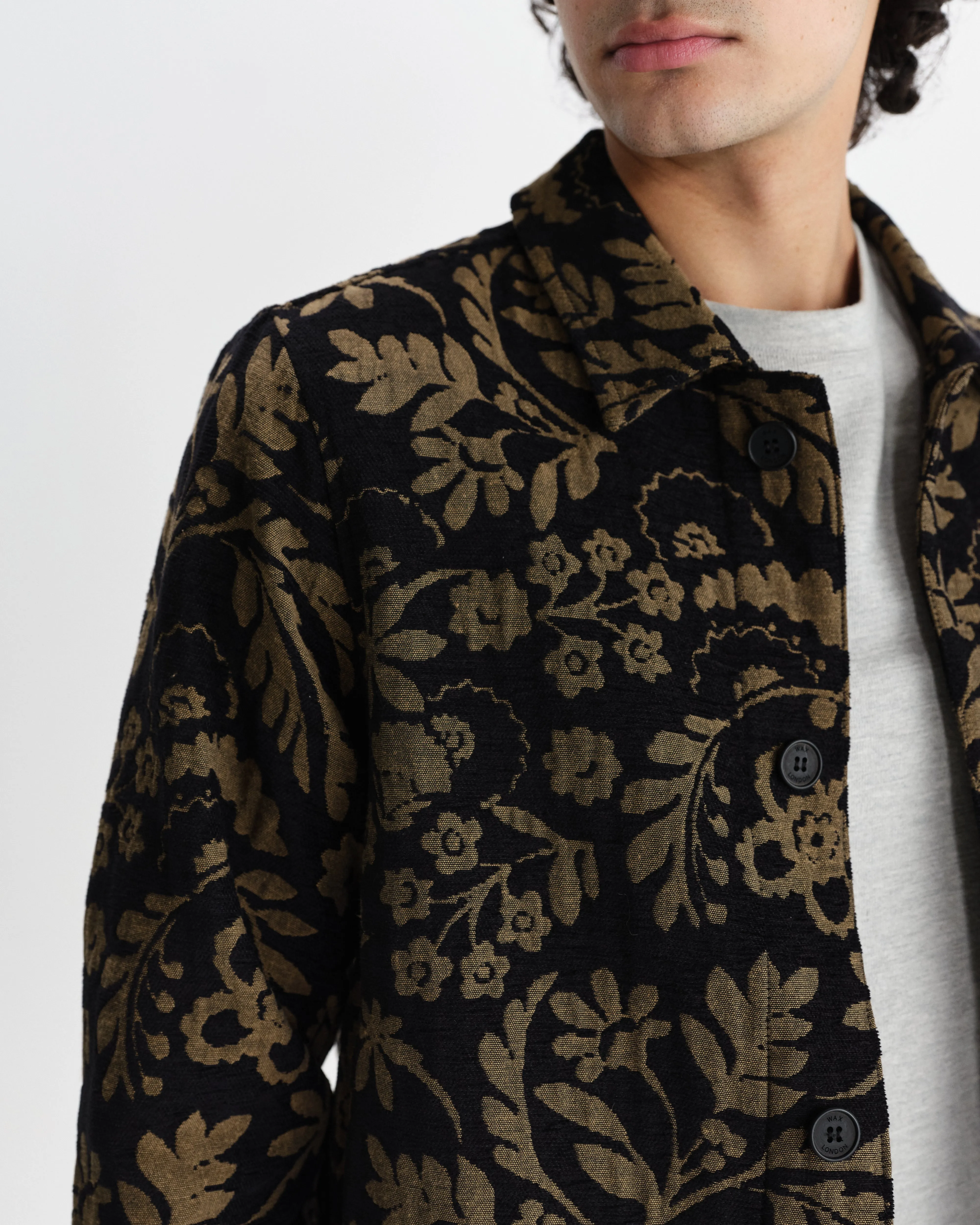Iggy - Black And Khaki Chenille Jacquard Jacket sold by Wax London product image thumbnail 3