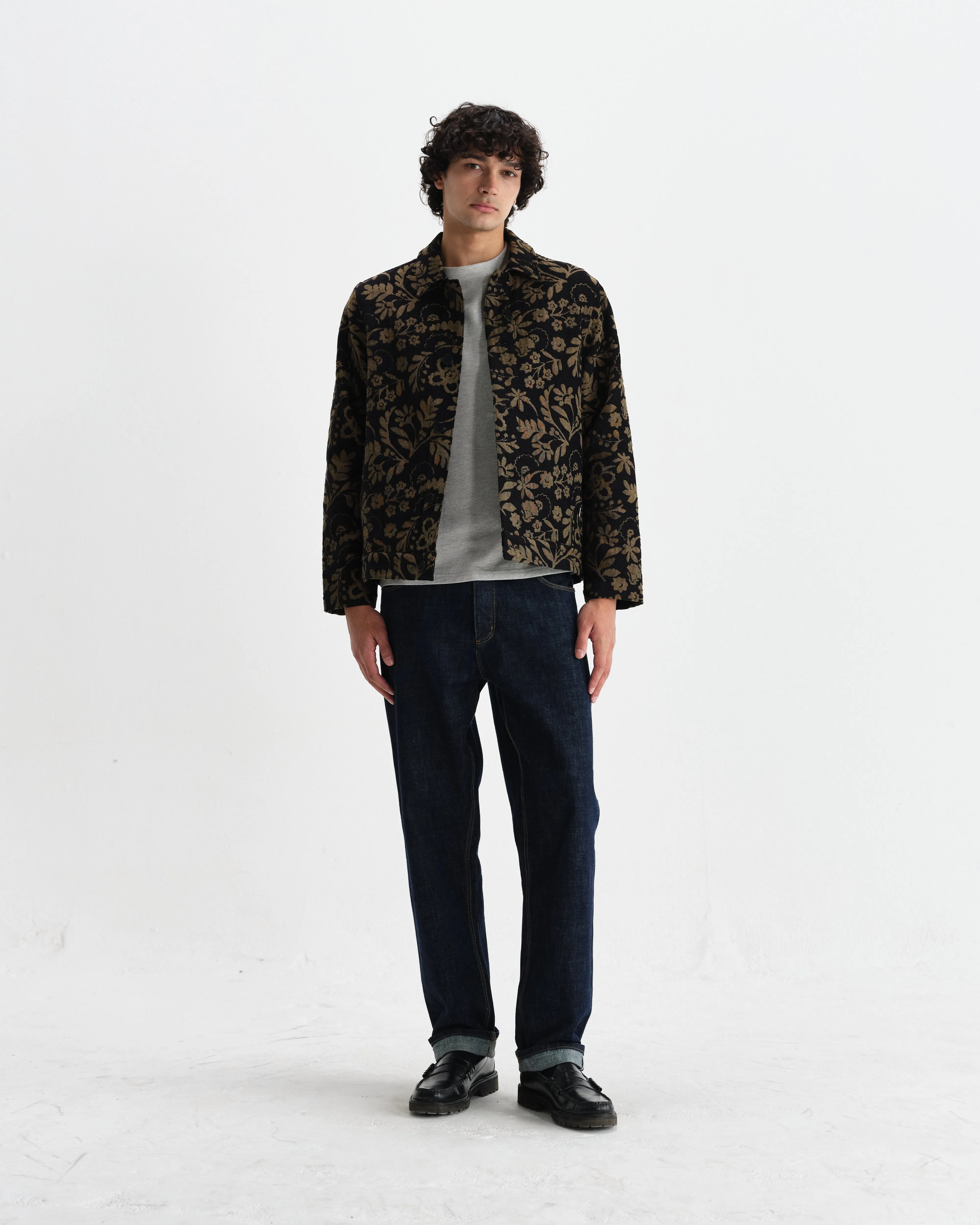 Iggy - Black And Khaki Chenille Jacquard Jacket sold by Wax London product image thumbnail 4