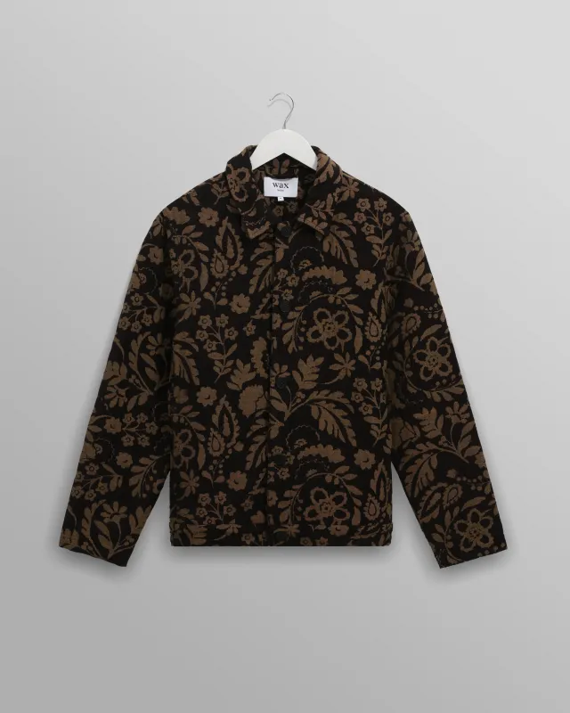 Iggy - Black And Khaki Chenille Jacquard Jacket sold by Wax London