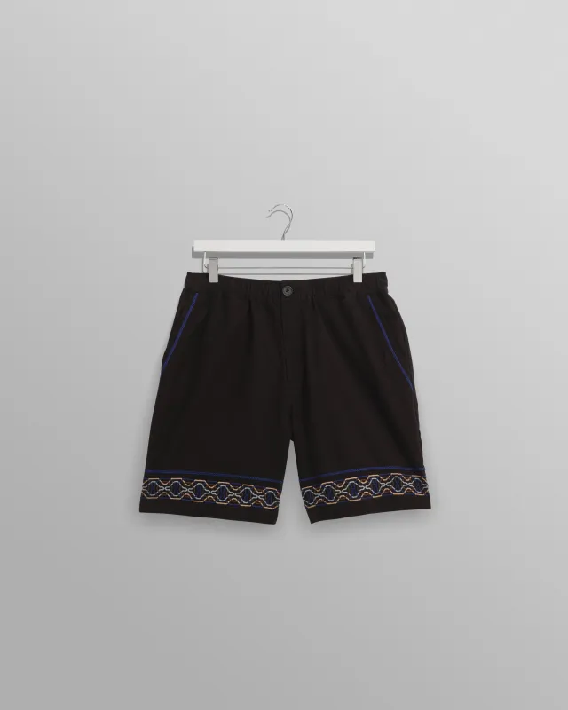 Kurt - Black And Blue Border Shorts sold by Wax London