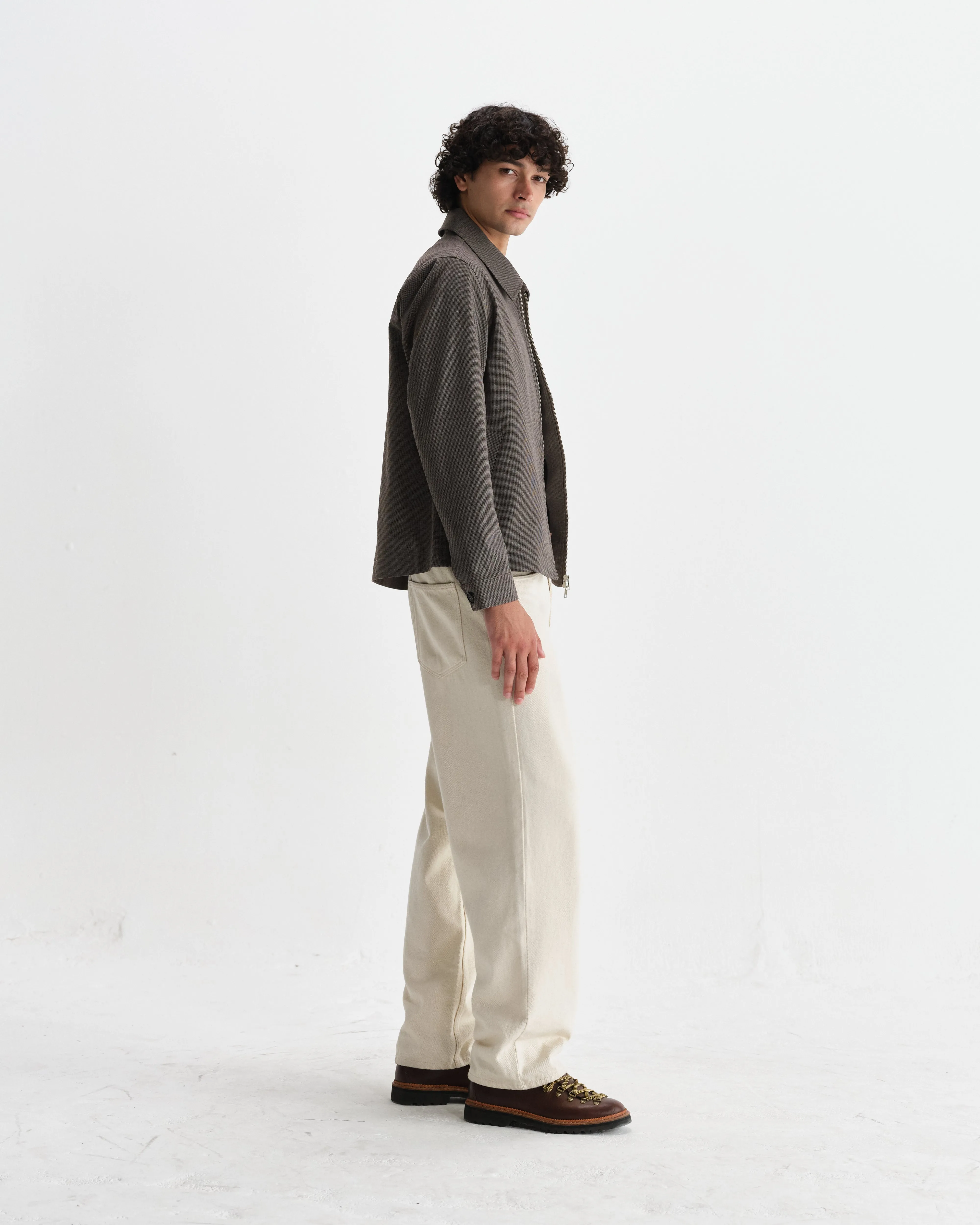 Eldon - Brown Micro Puppytooth Jacket sold by Wax London product image thumbnail 5