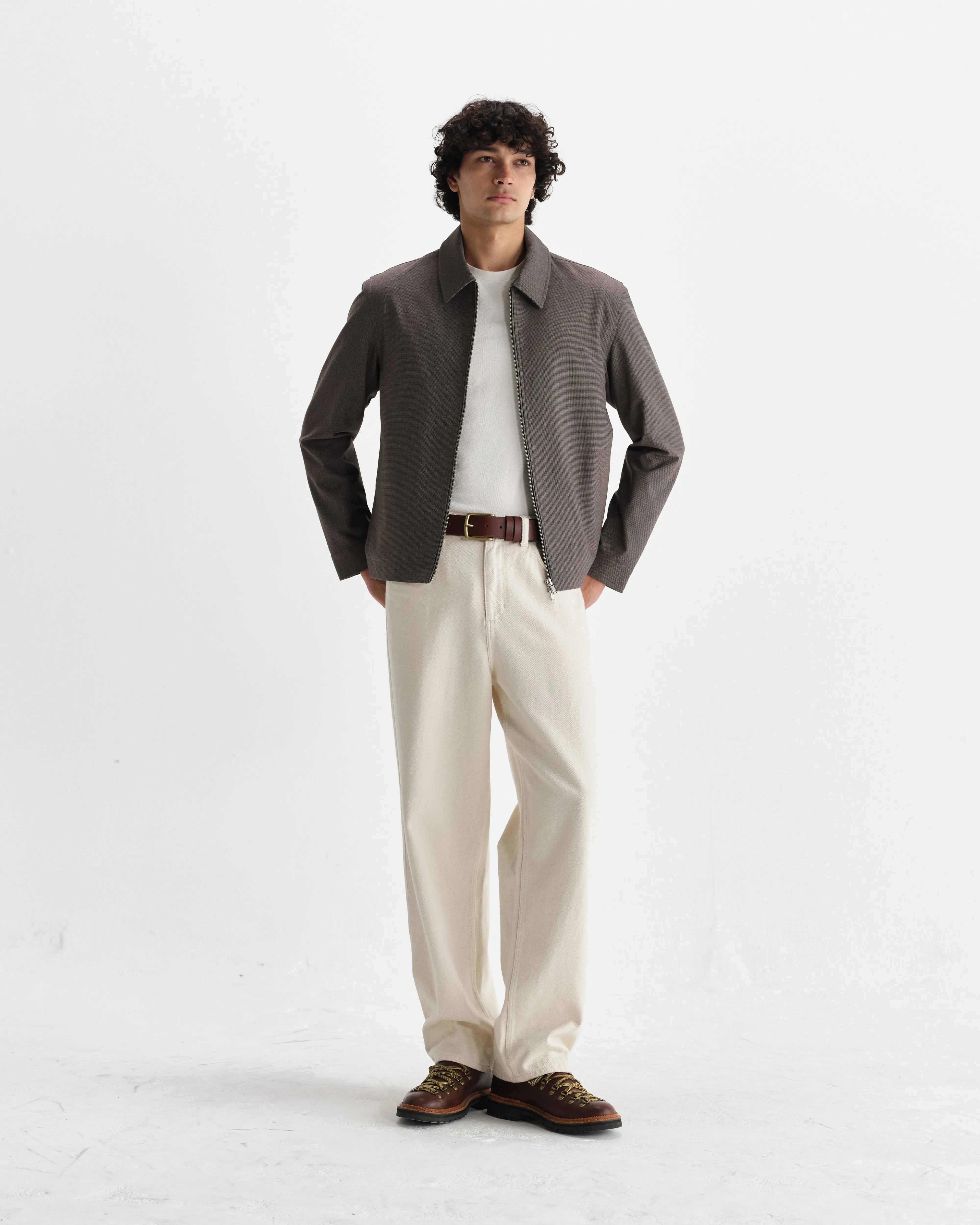 Eldon - Brown Micro Puppytooth Jacket sold by Wax London product image thumbnail 4
