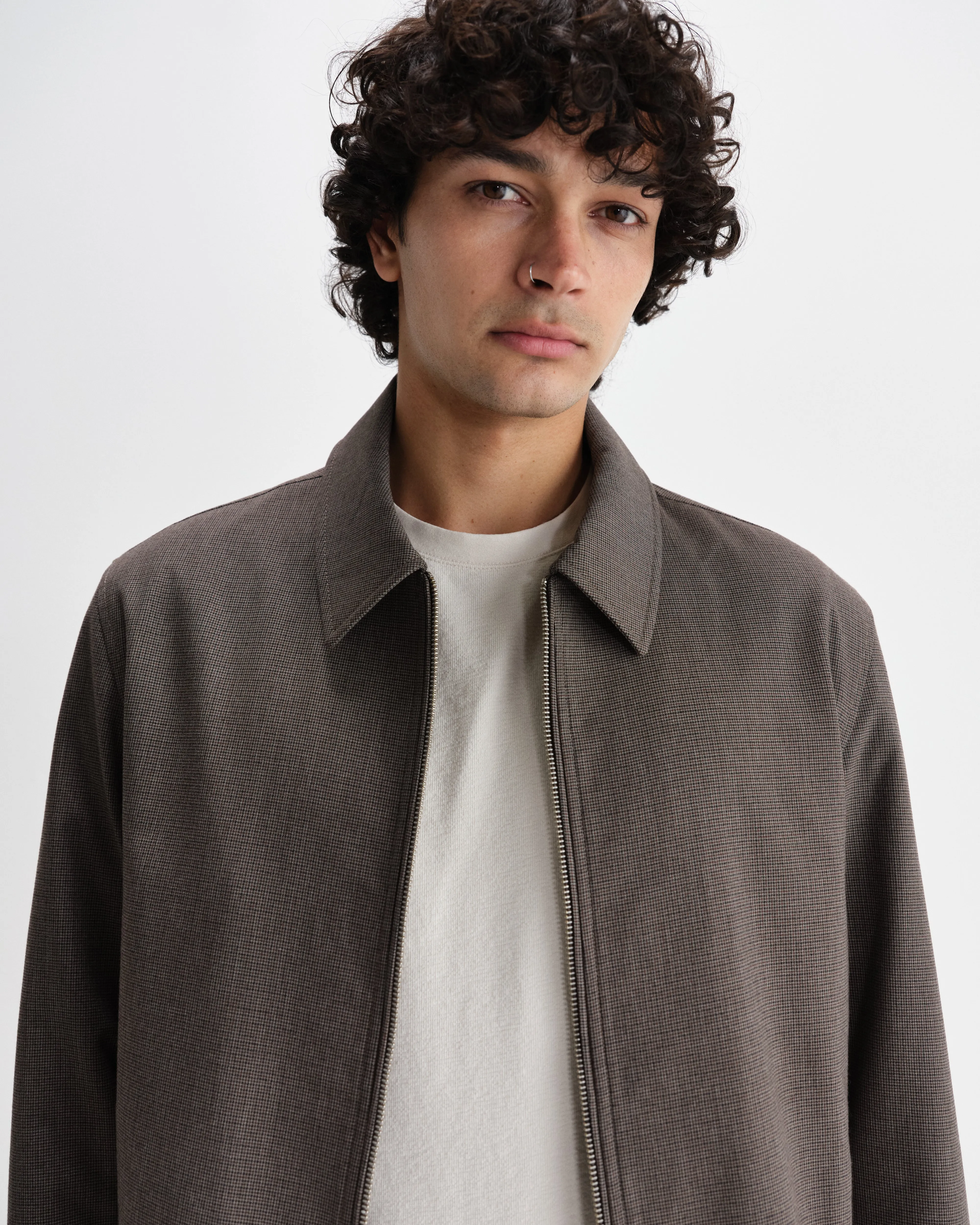 Eldon - Brown Micro Puppytooth Jacket sold by Wax London product image thumbnail 3