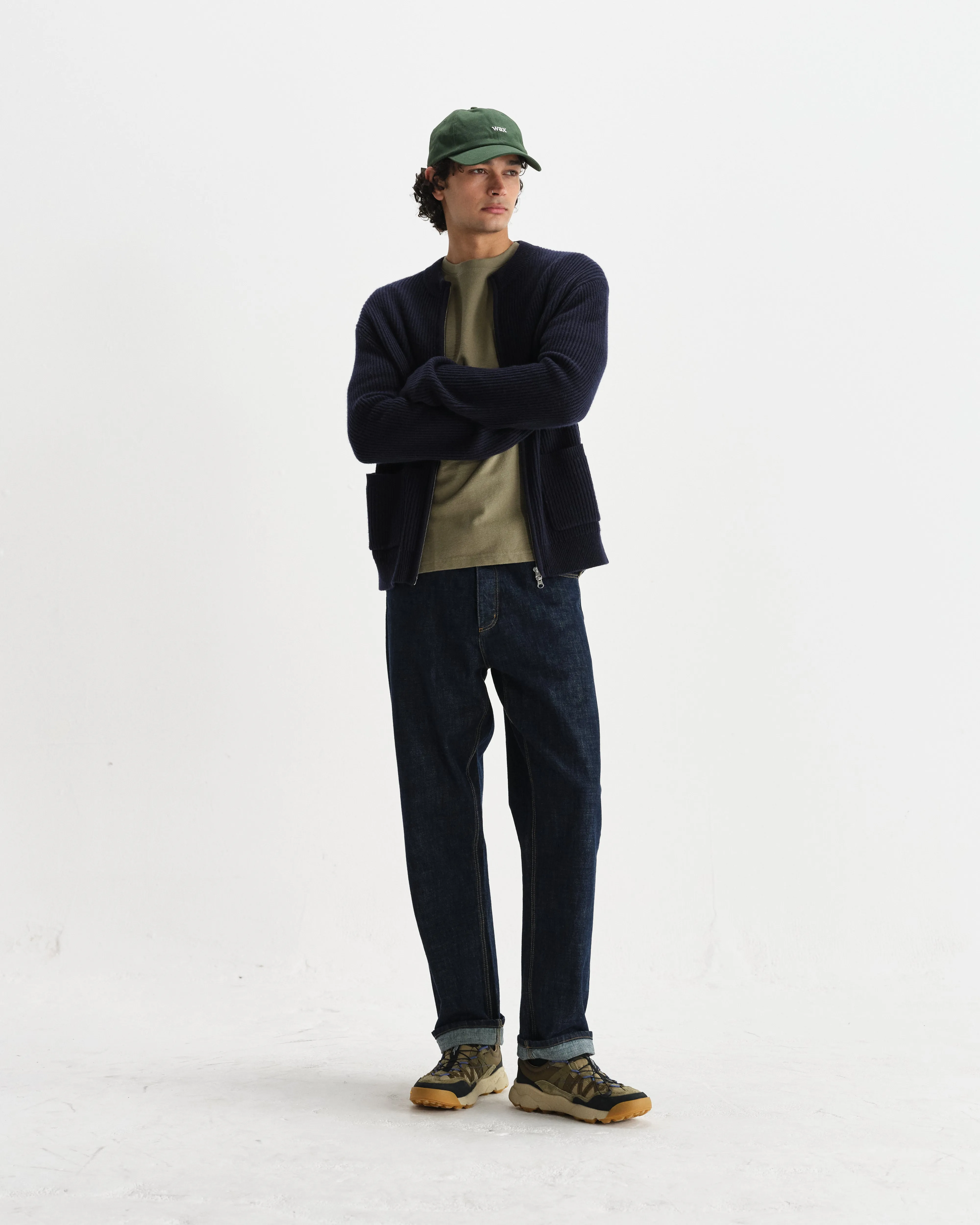 Lisford - Navy Stitch Zip Cardigan sold by Wax London product image thumbnail 4