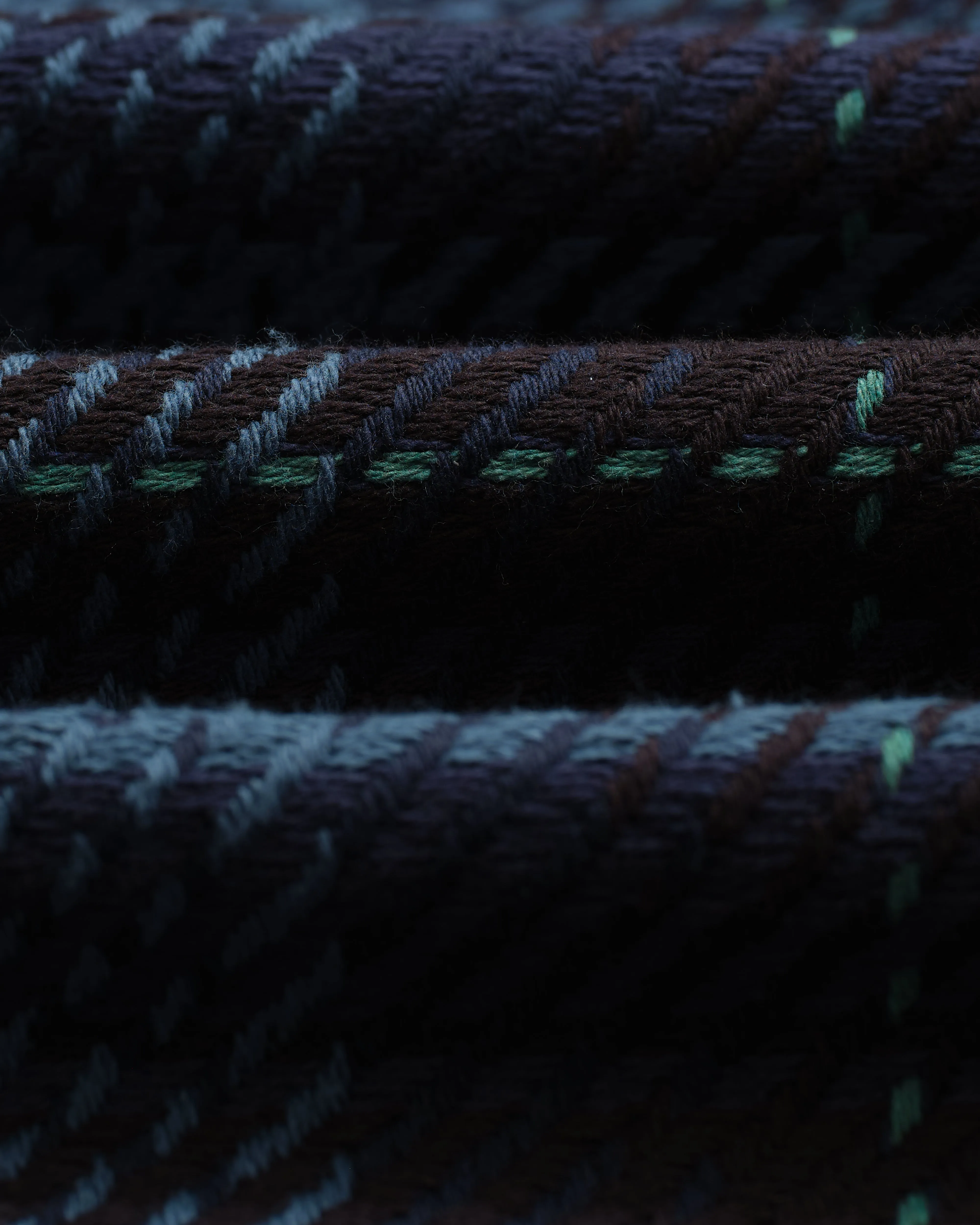 Whiting - Black And Navy Tartan Check Overshirt sold by Wax London product image thumbnail 4