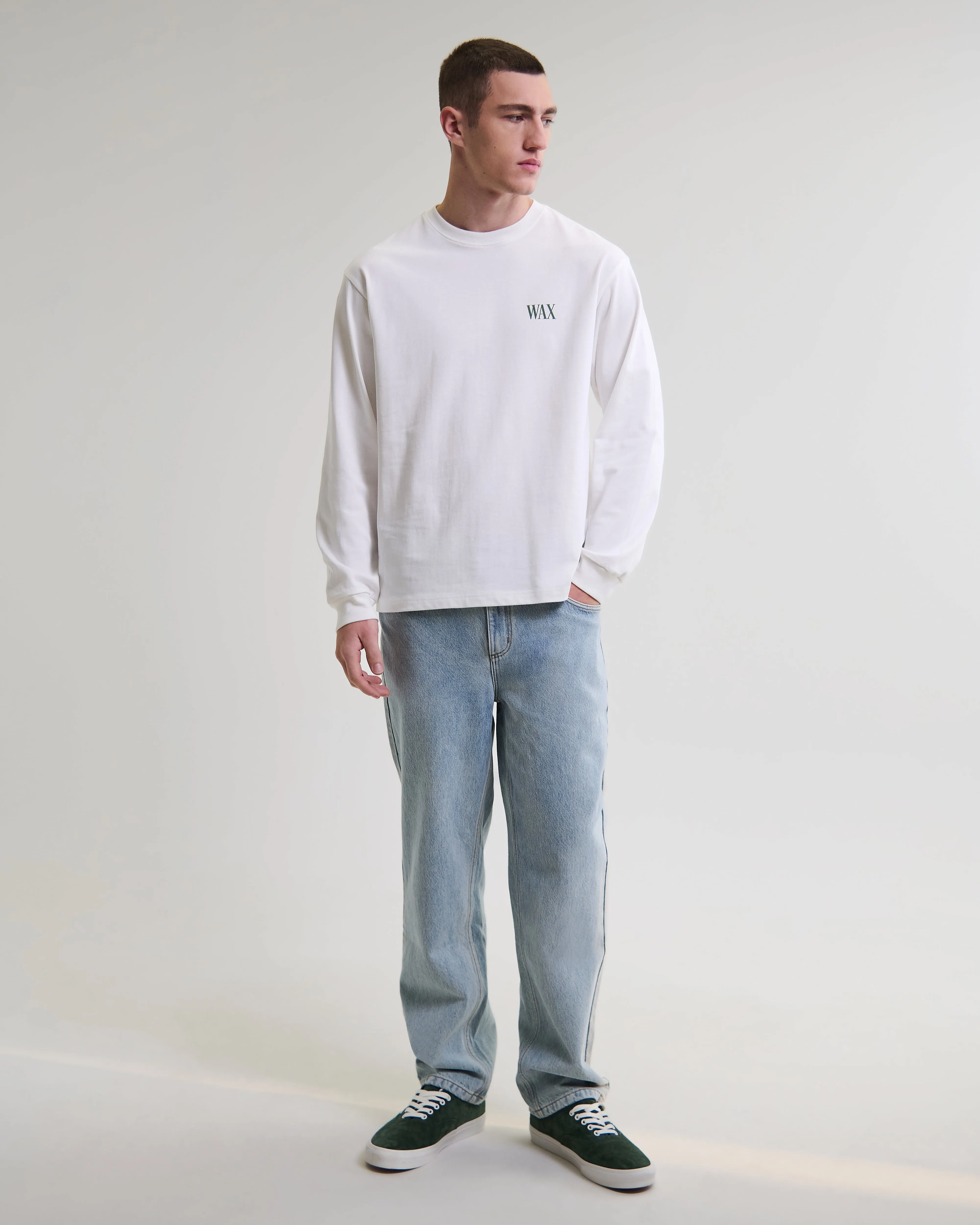 Hayden - White And Green Botanical Graphic Cotton T-Shirt sold by Wax London product image thumbnail 4