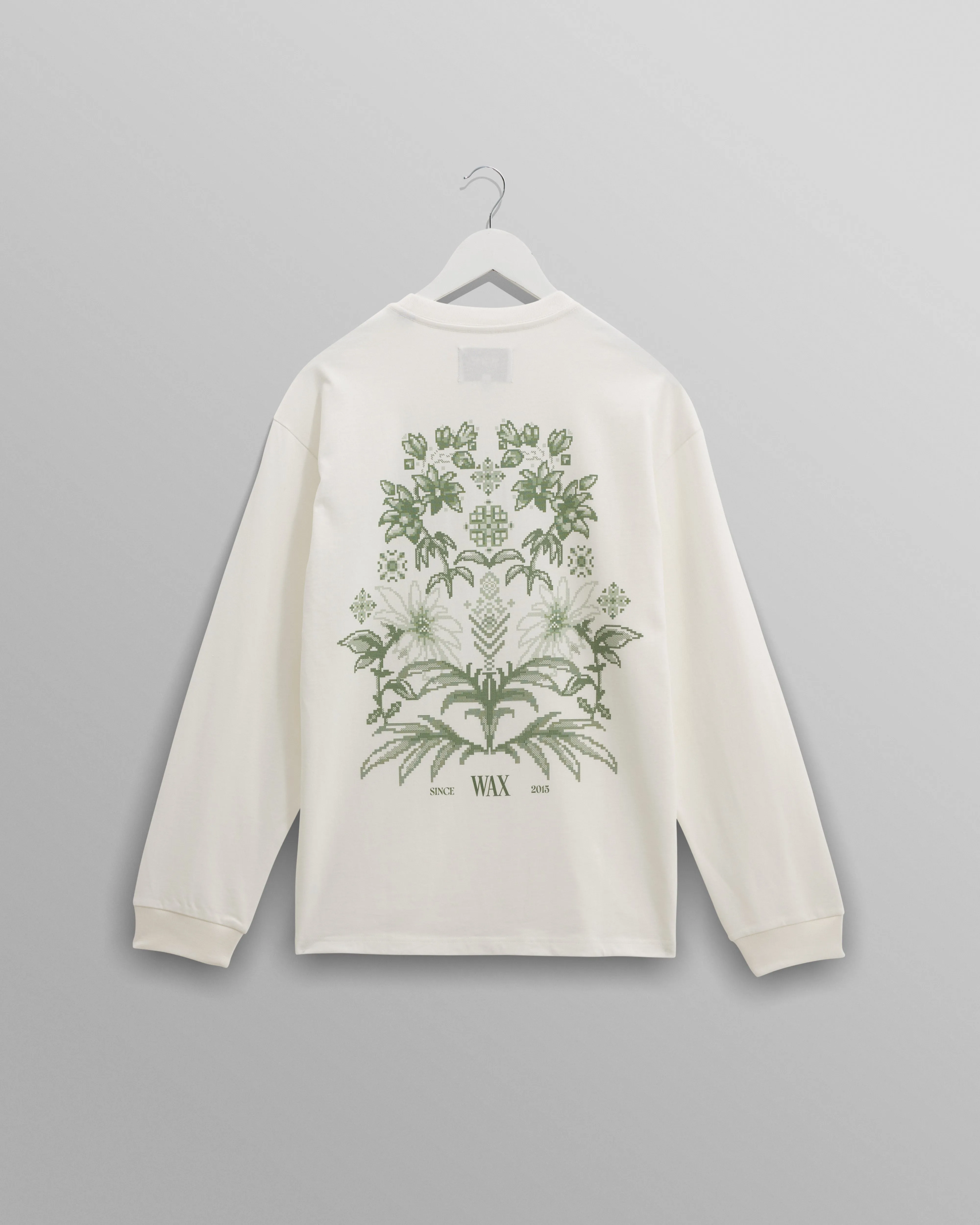 Hayden - White And Green Botanical Graphic Cotton T-Shirt sold by Wax London