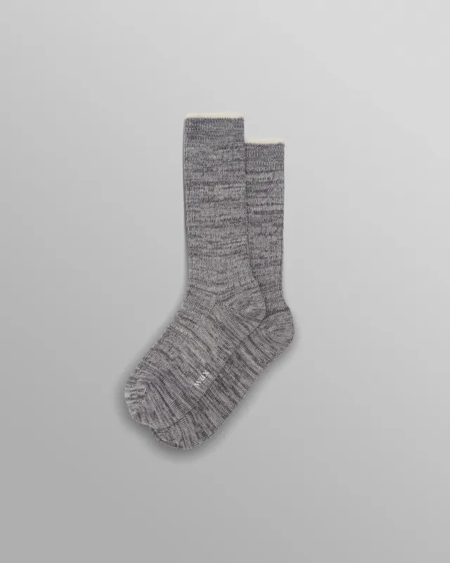 Sandwell - Grey Twisted Cotton Socks made by Wax London