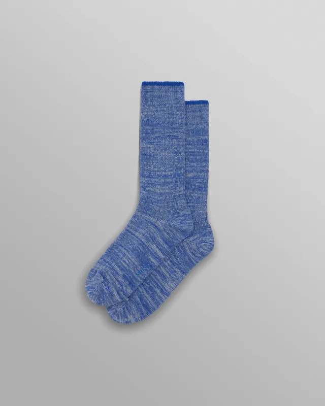 Sandwell - Blue Twisted Cotton Socks made by Wax London