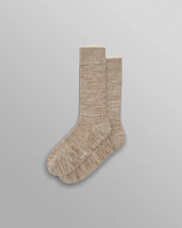 Sandwell - Ecru Twisted Cotton Socks made by Wax London