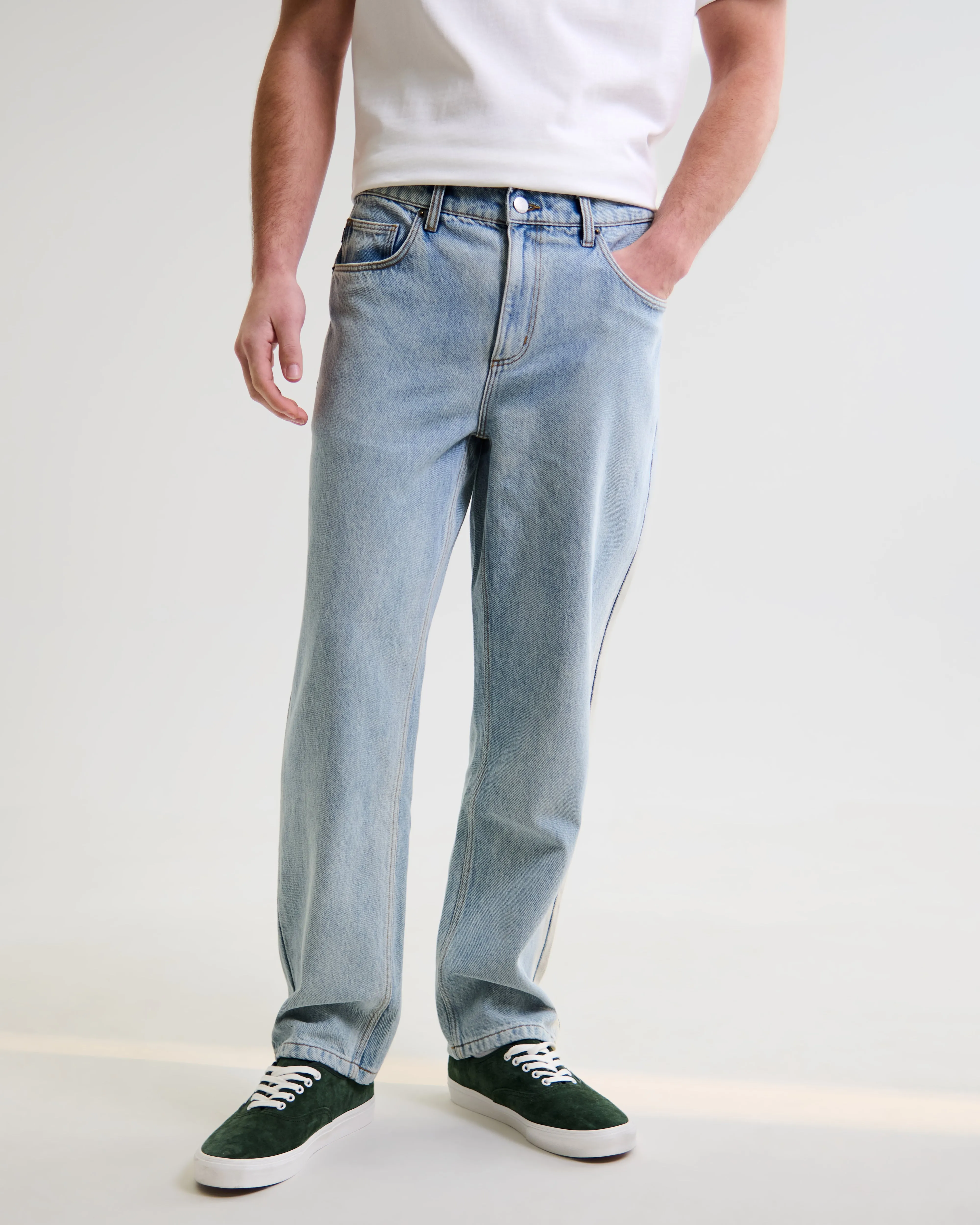 RUSSELL STRAIGHT FIT JEAN VINTAGE DENIM LIGHT BLUE WASH sold by Wax London product image thumbnail 3