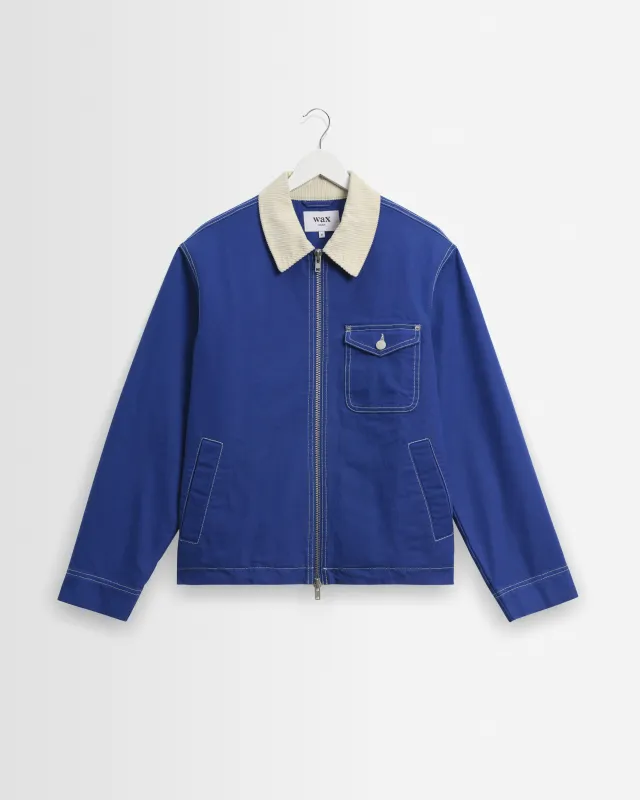 Mason - Blue Peached Canvas Work Jacket made by Wax London