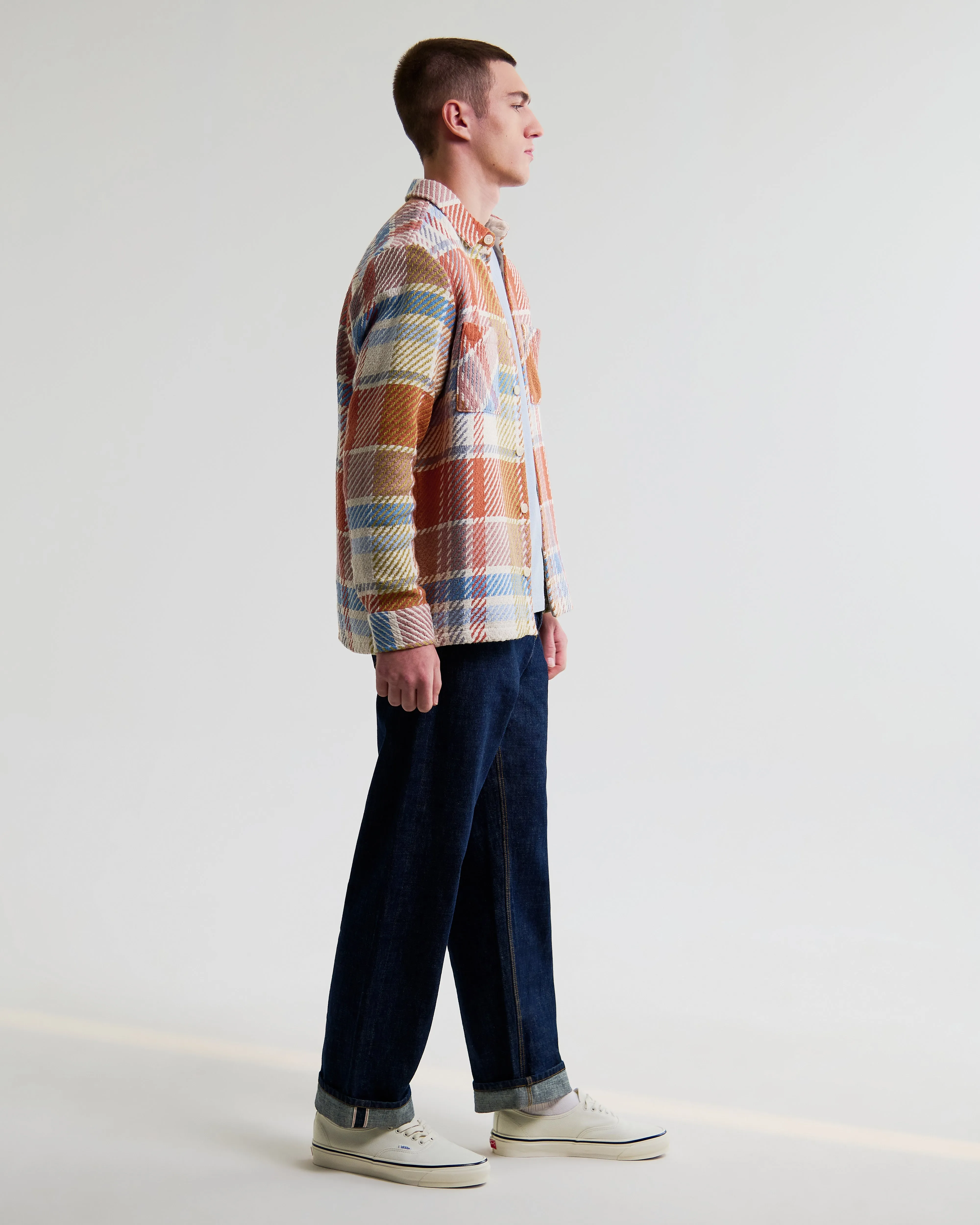 Whiting - Multicolour Pastel Bude Check Overshirt sold by Wax London product image thumbnail 5