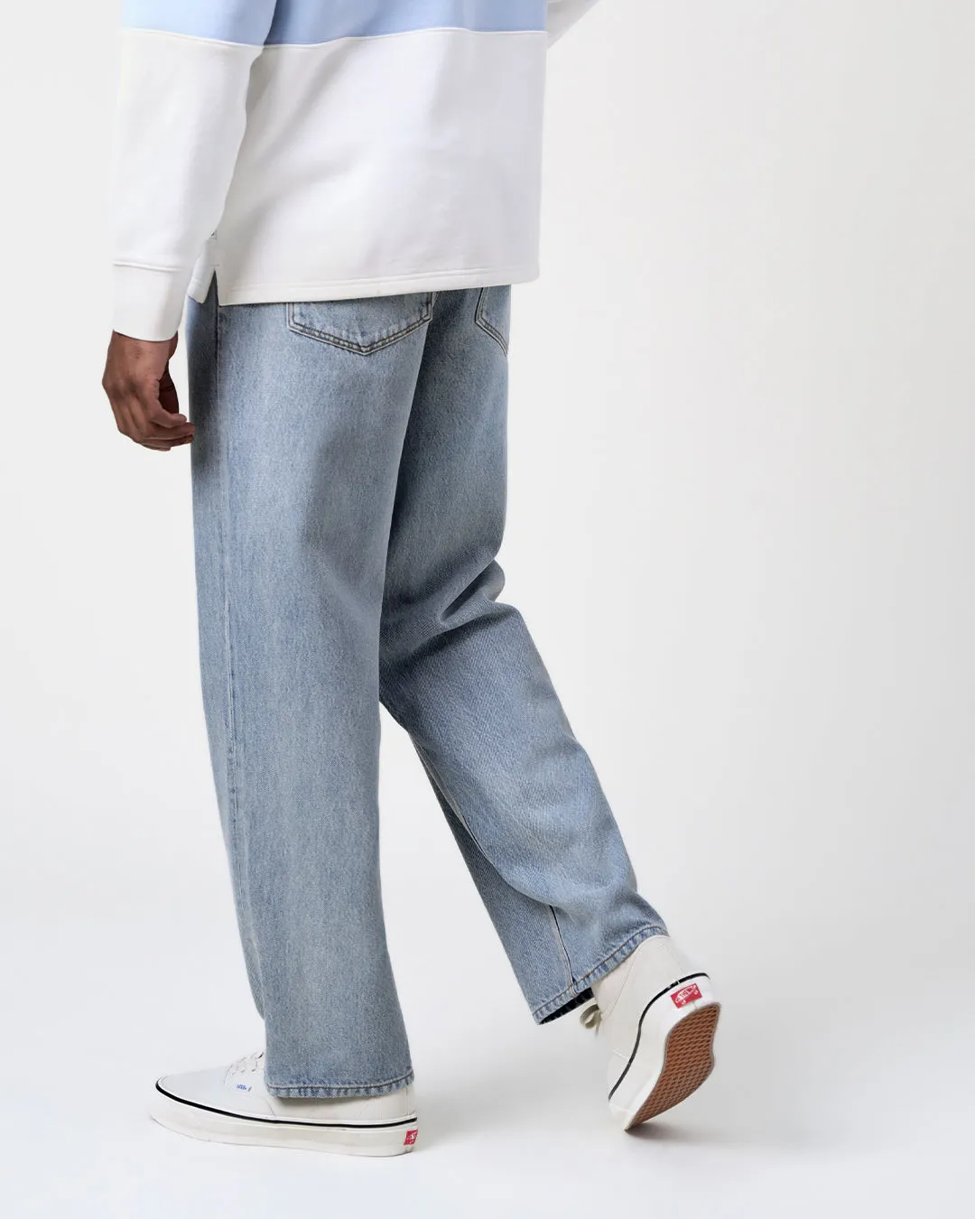 Felix - Light Blue Wash Loose Fit Denim Jeans sold by Wax London product image thumbnail 4
