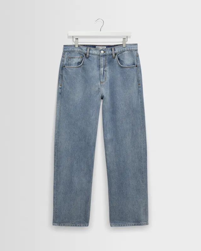 Felix - Light Blue Wash Loose Fit Denim Jeans made by Wax London