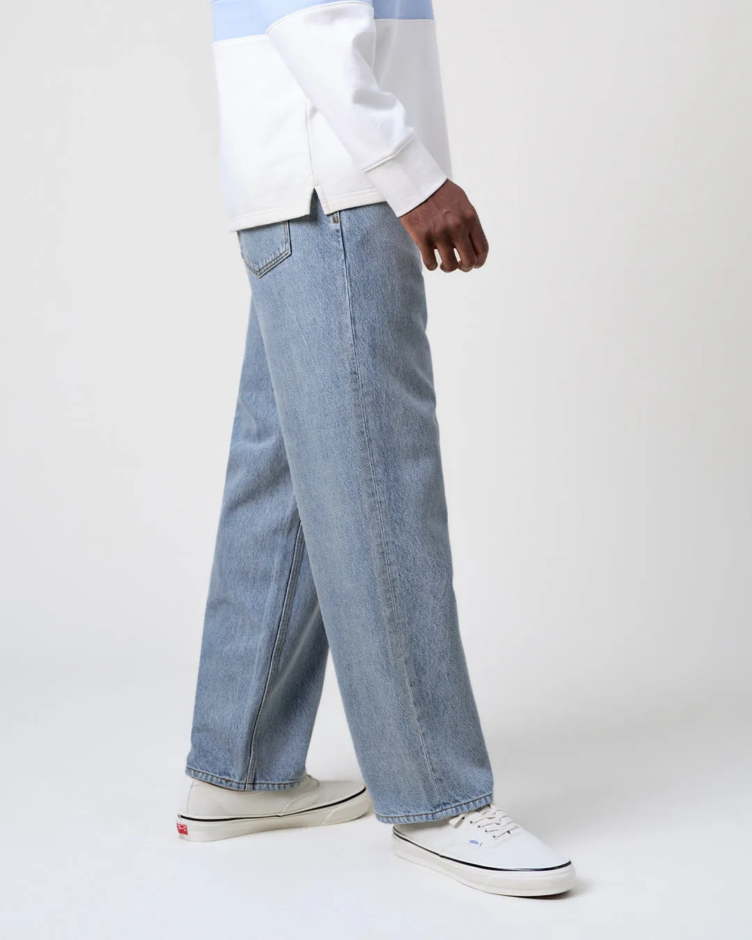 Felix - Light Blue Wash Loose Fit Denim Jeans sold by Wax London product image thumbnail 3