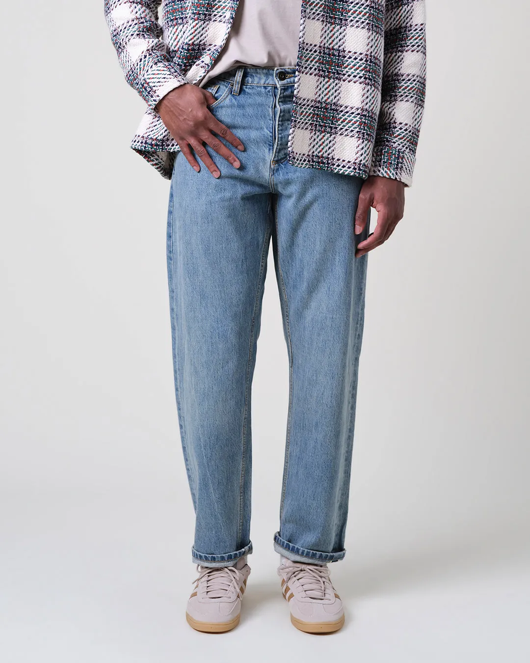 Russell - Blue Wash Selvedge Straight Fit Denim Jeans sold by Wax London product image thumbnail 2