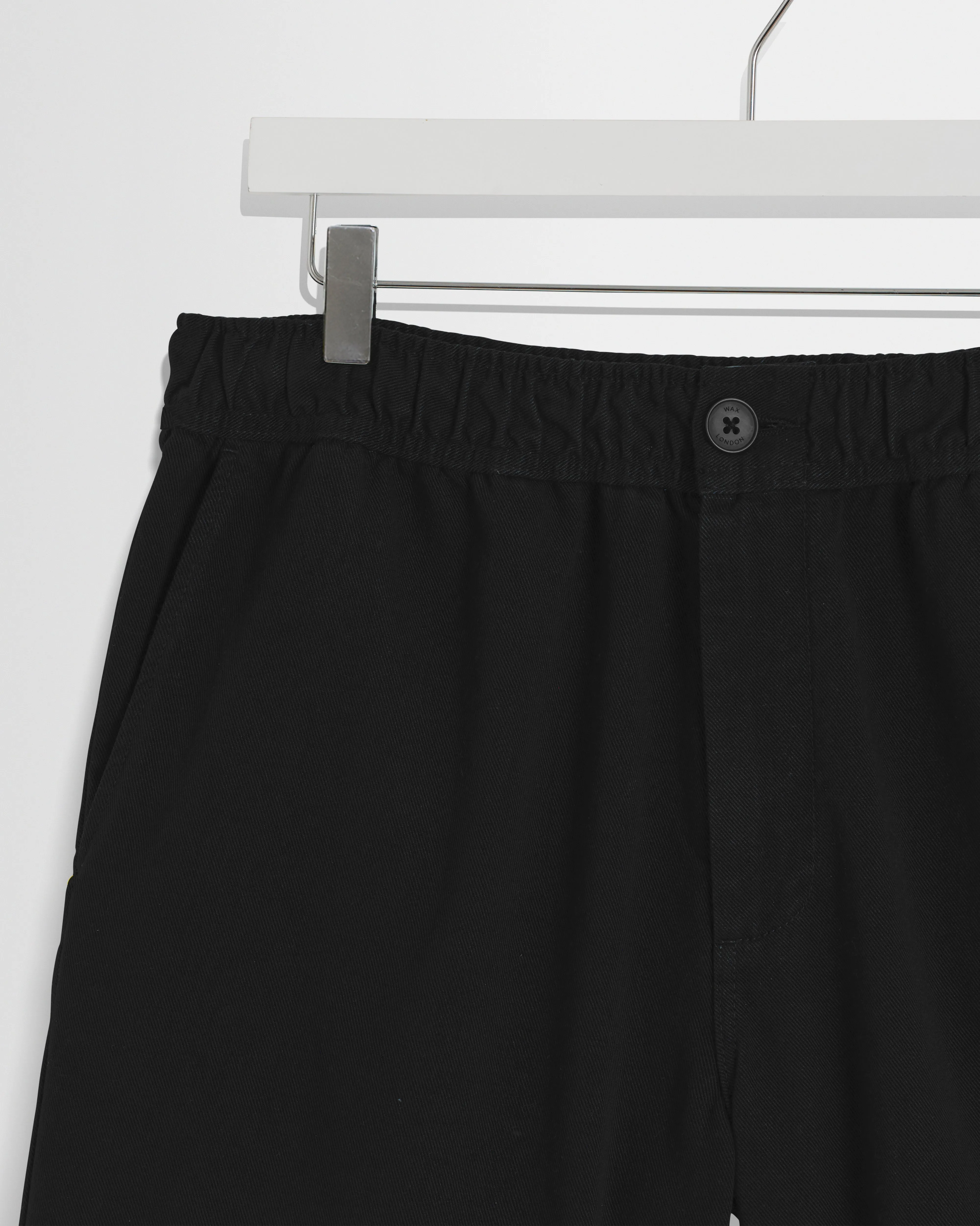 Kurt - Black Organic Cotton Twill Shorts sold by Wax London product image thumbnail 2