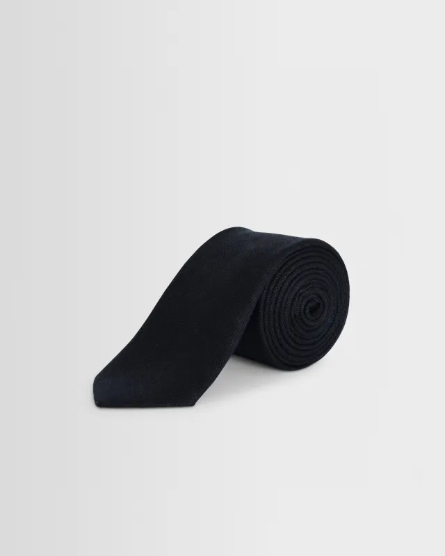 Pavillion - Navy Linen Tie made by Wax London