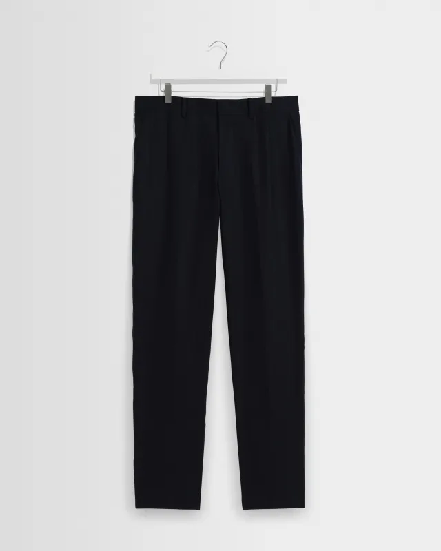 Alp - Navy Linen Slim Fit Trousers made by Wax London