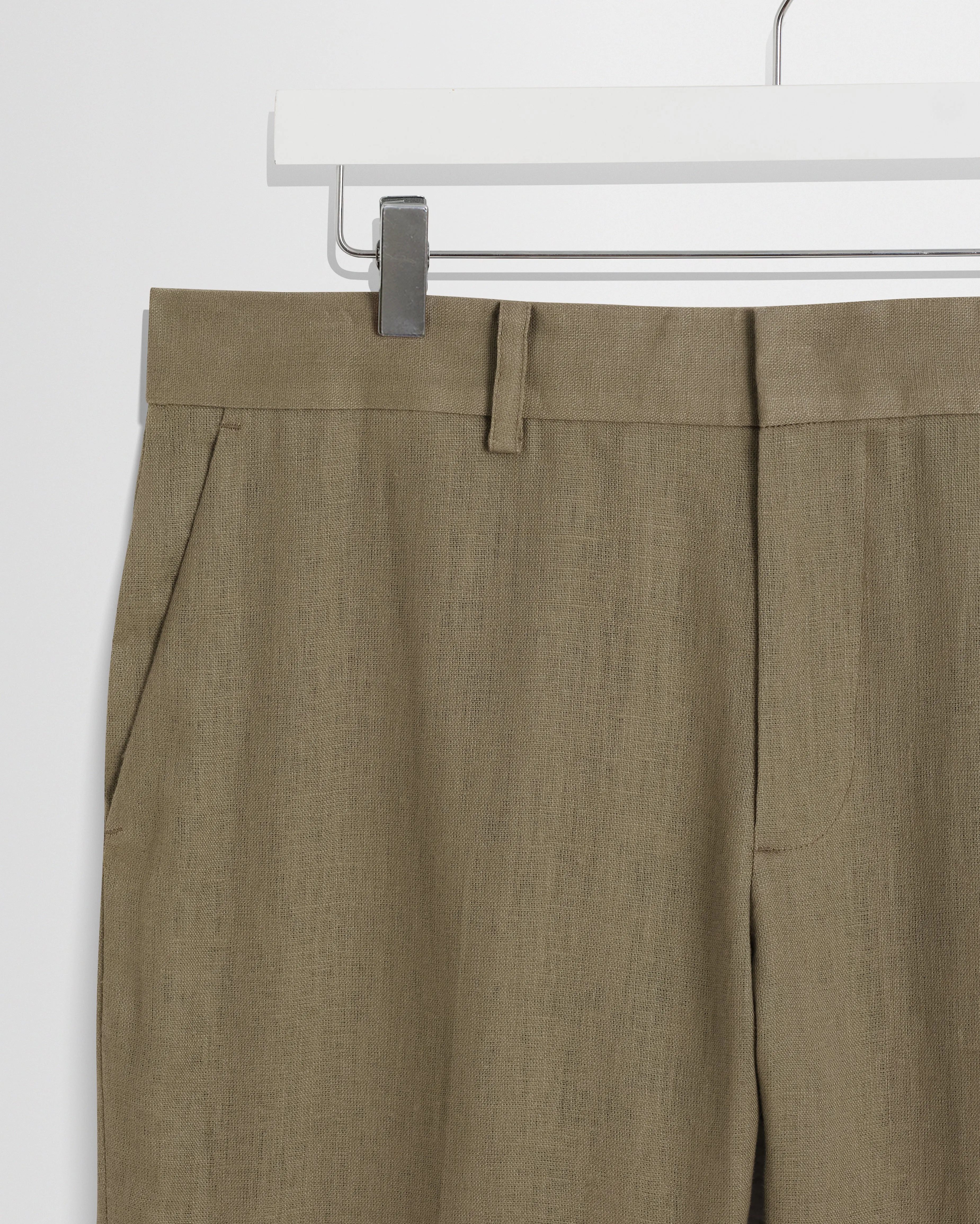 Alp - Khaki Linen Trousers sold by Wax London product image thumbnail 2