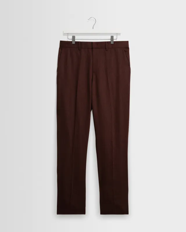 Alp - Merlot Linen Trousers made by Wax London