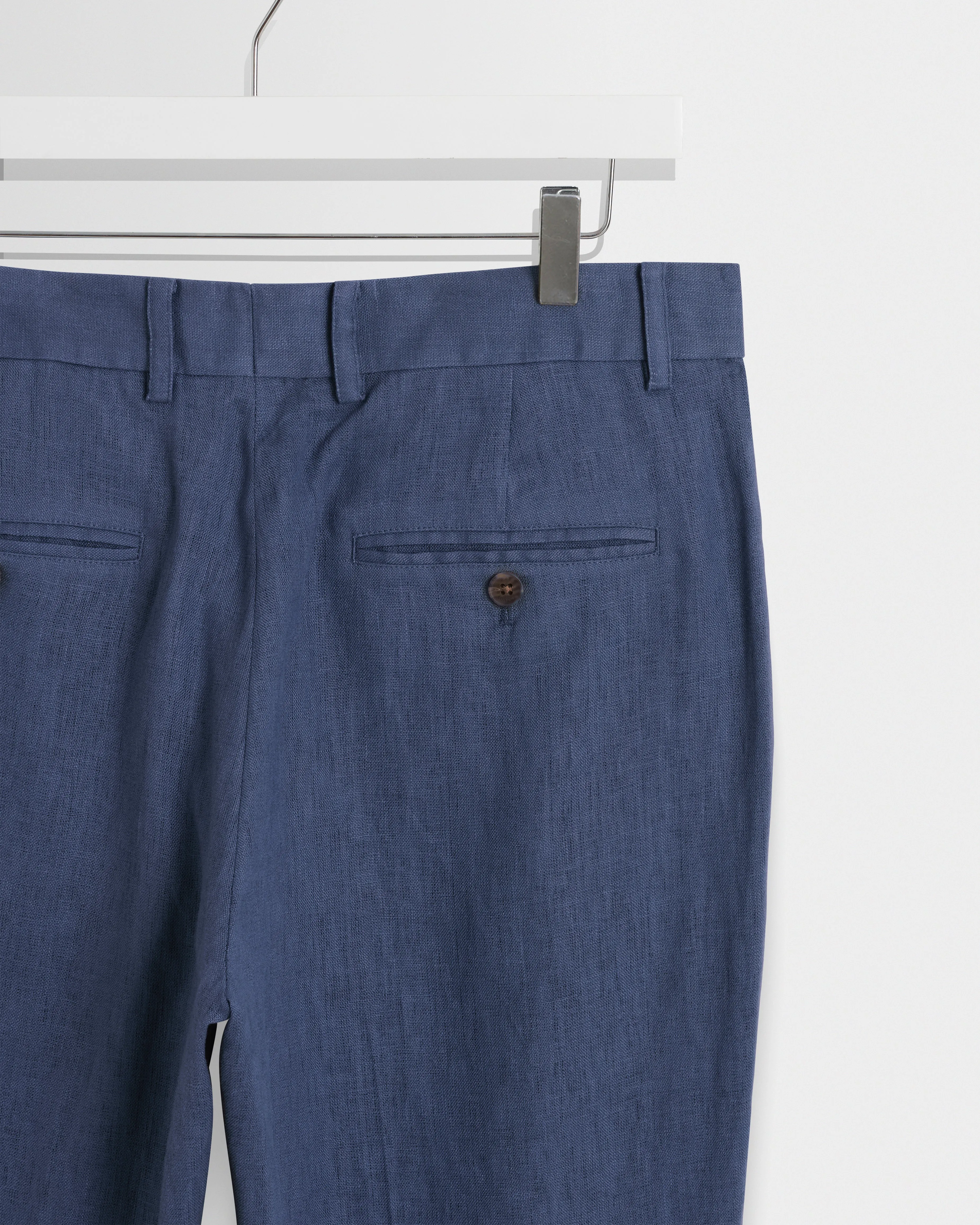 Alp - Mid Blue Linen Trousers sold by Wax London product image thumbnail 4