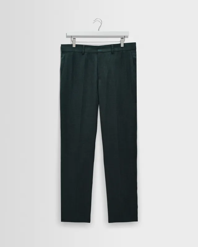 Alp - Dark Green Linen Trousers made by Wax London