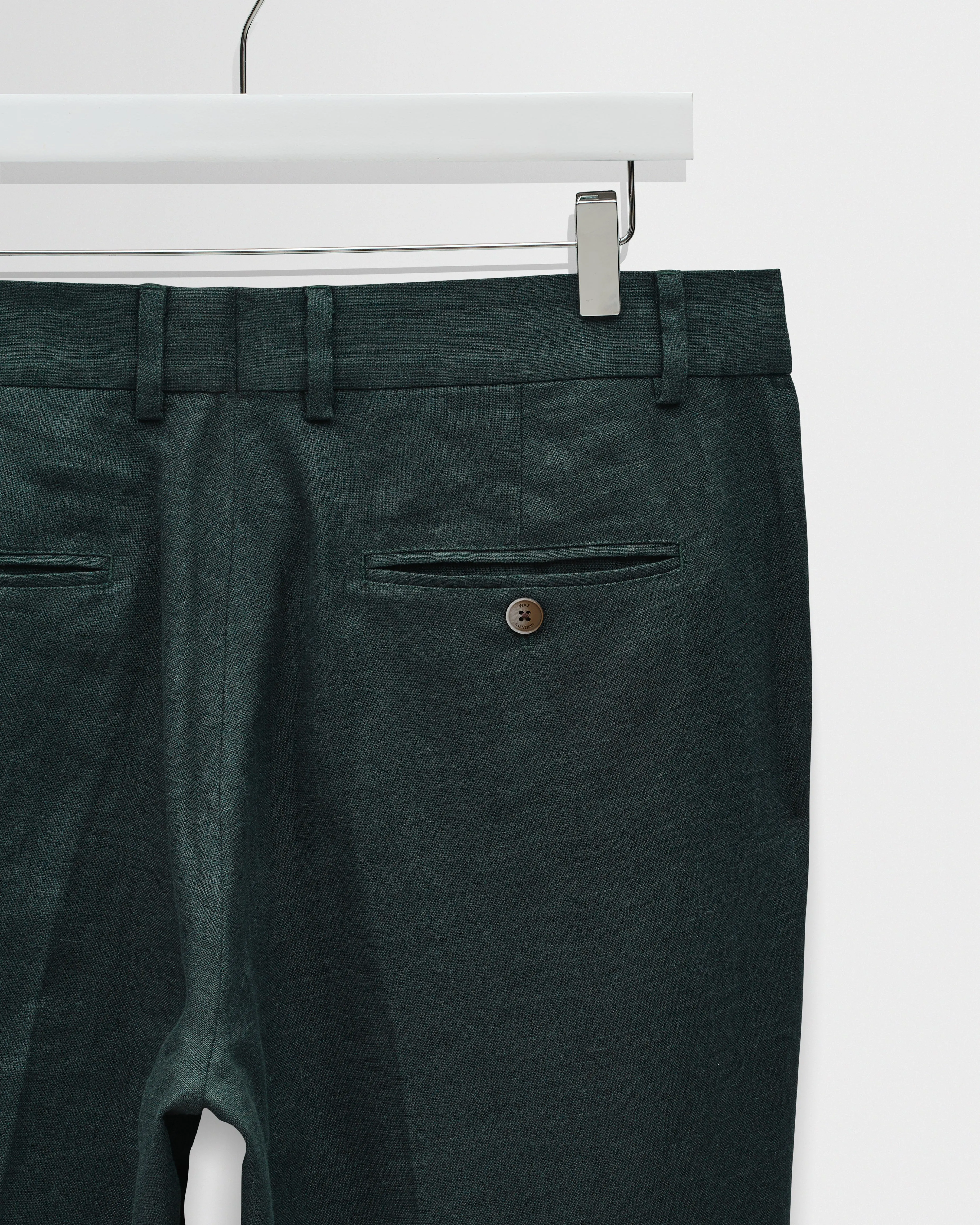 Alp - Dark Green Linen Trousers sold by Wax London product image thumbnail 4