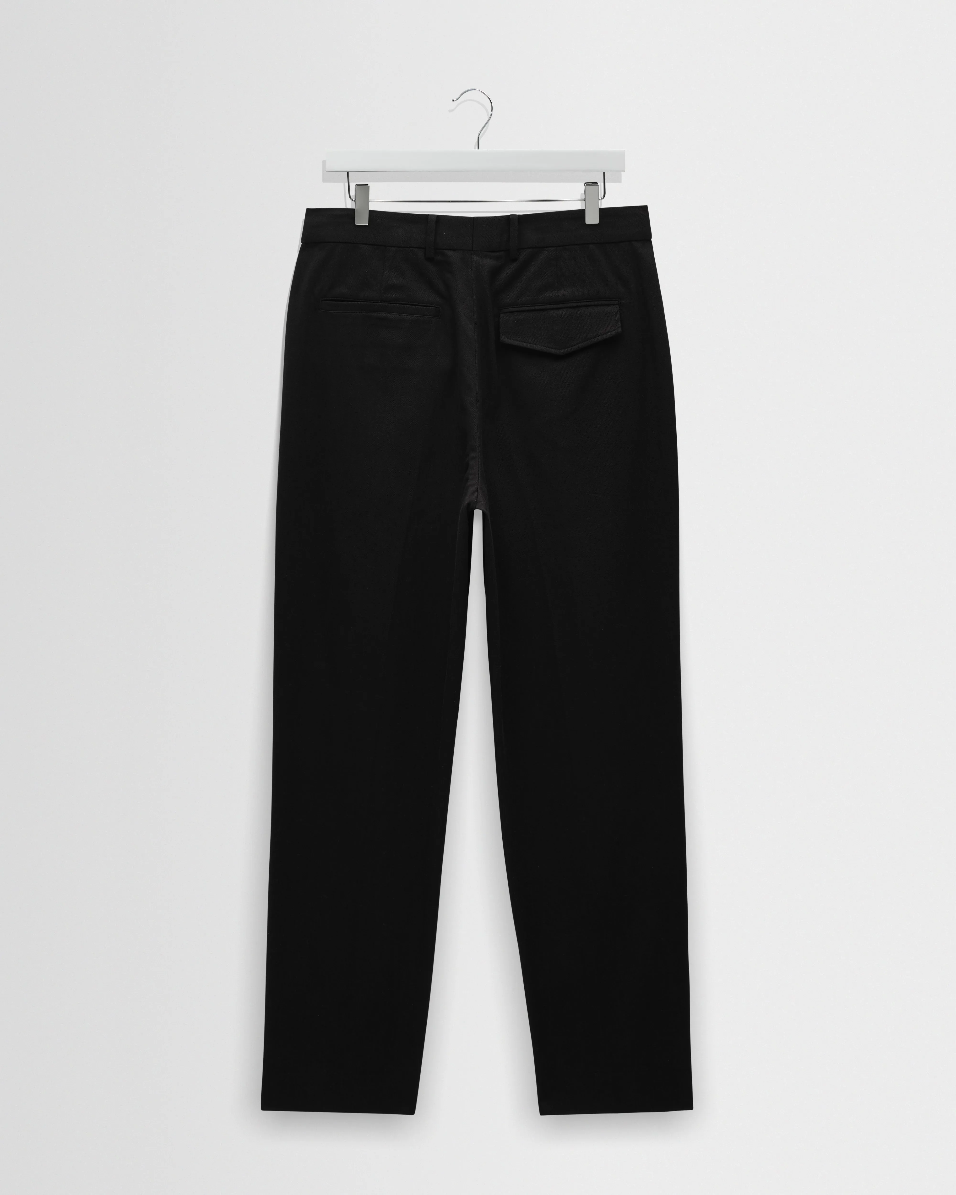 Aubyn - Black Cotton Tencel Twill Relaxed Fit Trousers sold by Wax London product image thumbnail 3